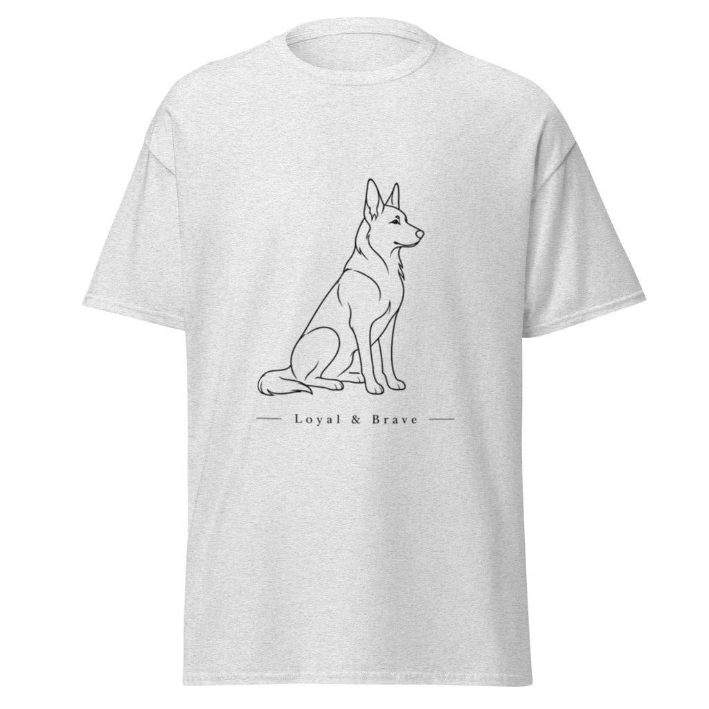 Ash German Shepherd T-shirt front view