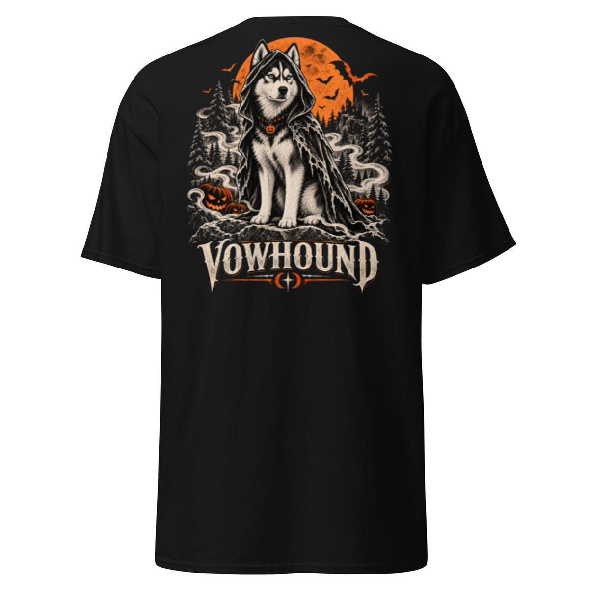 Black Midnight Hound Halloween Dog T-Shirt product mockup