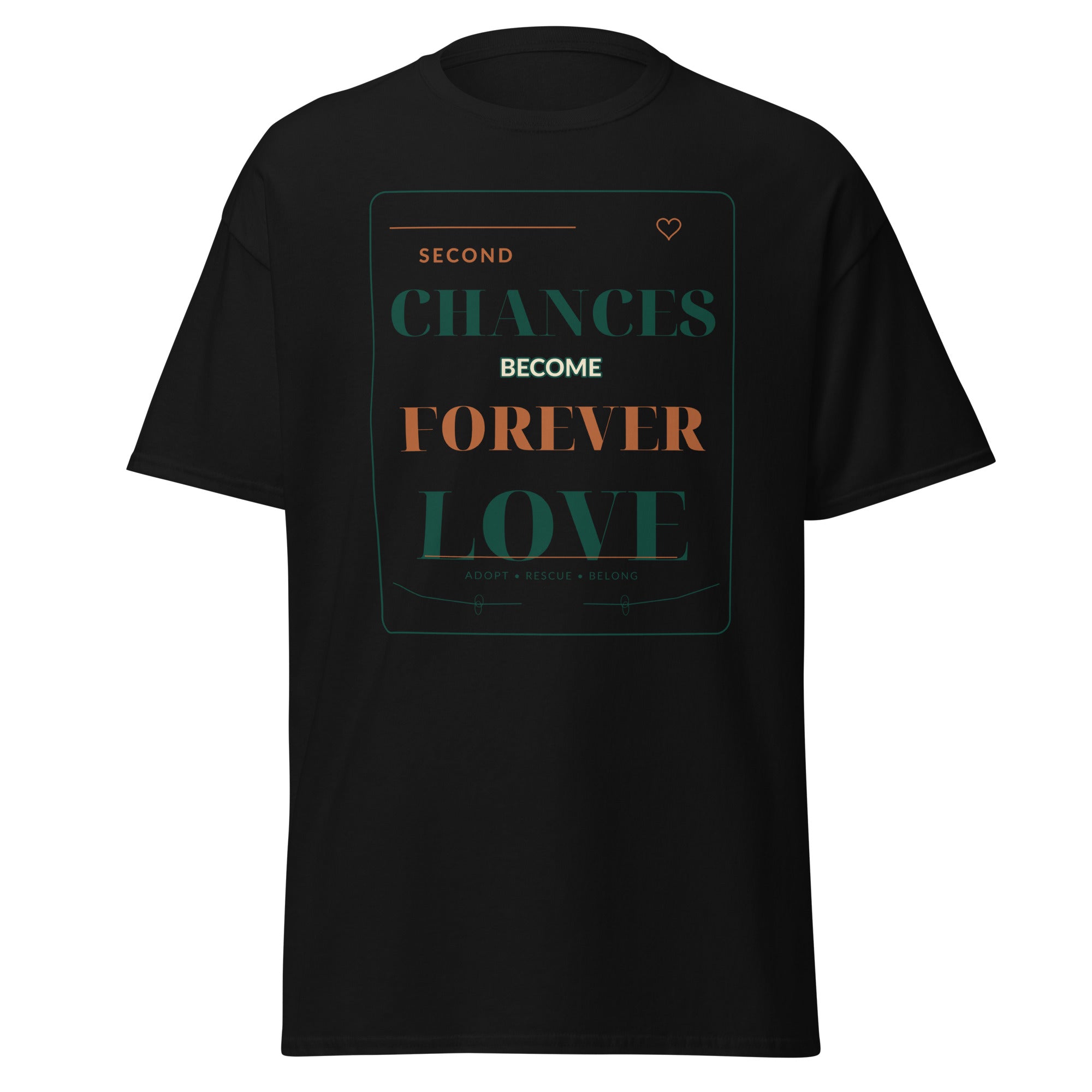 VOWHOUND Second Chances Forever Love Graphic T-Shirt product mockup