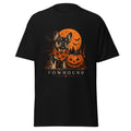 Black French Bulldog Pumpkin Night Halloween T-Shirt product mockup