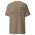Brown Wiener Dog Dachshund T-shirt back view