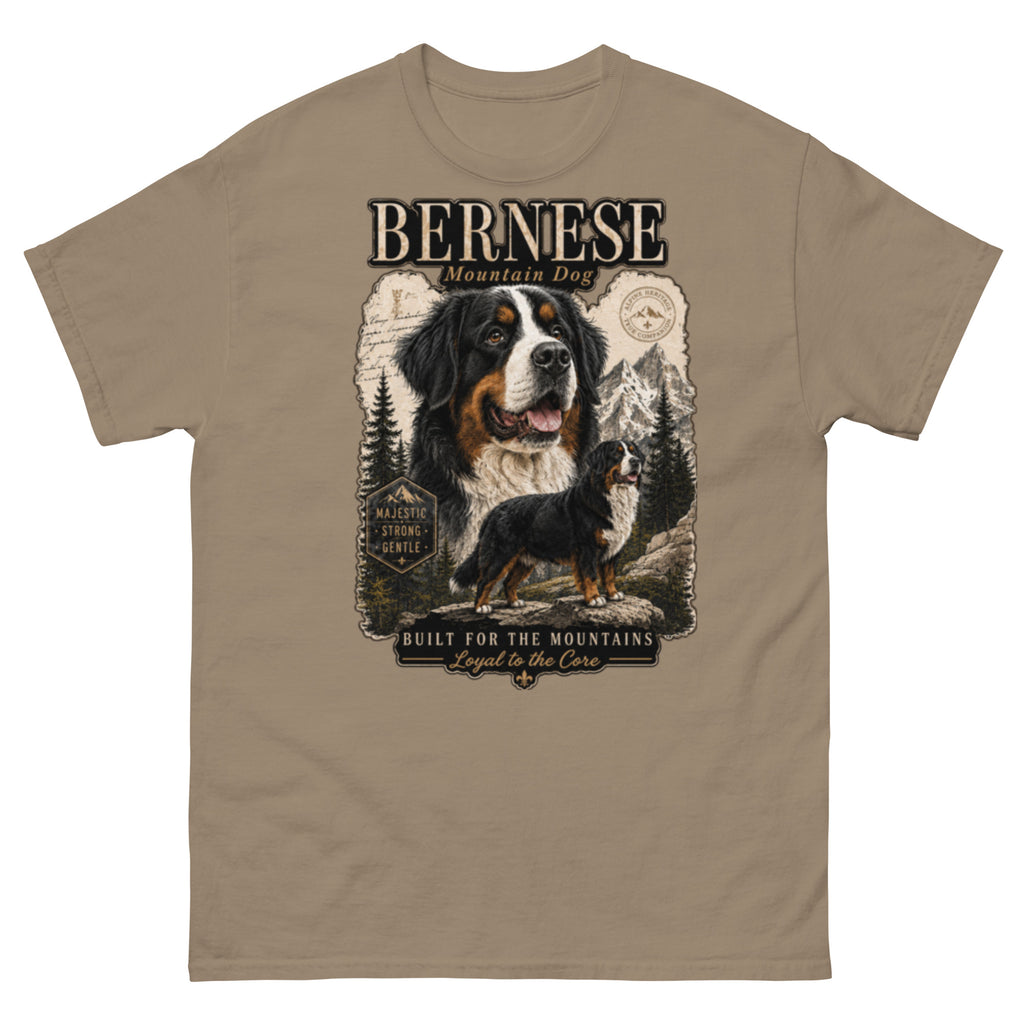 Brown Bernese Mountain Dog T-shirt alternate front view