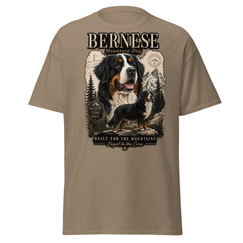 Brown Bernese Mountain Dog T-shirt front view