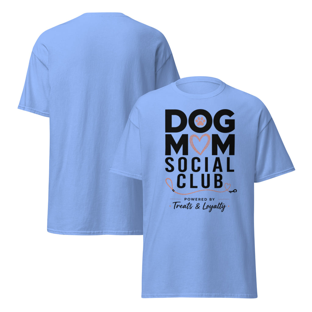 Carolina blue VOWHOUND Canine Standard graphic T-shirt front-and-back view