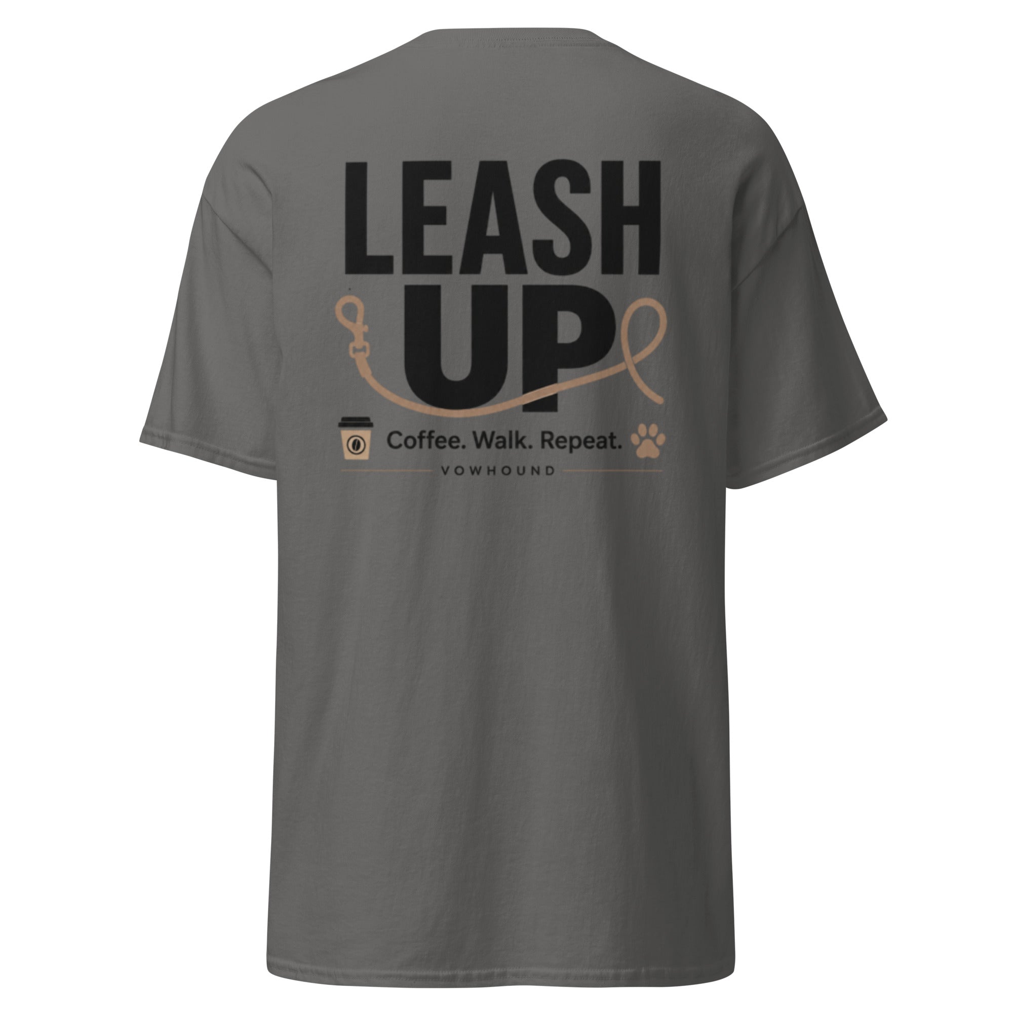 Charcoal VOWHOUND Canine Crew back-print T-shirt back view