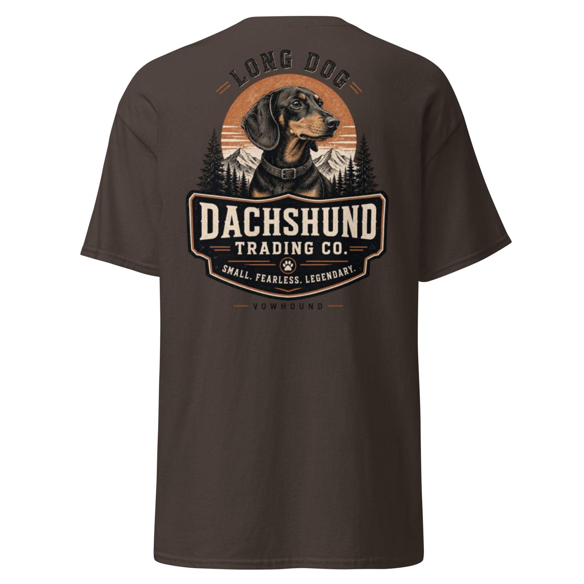 VOWHOUND Dachshund Hound Culture Back-Print T-Shirt product mockup