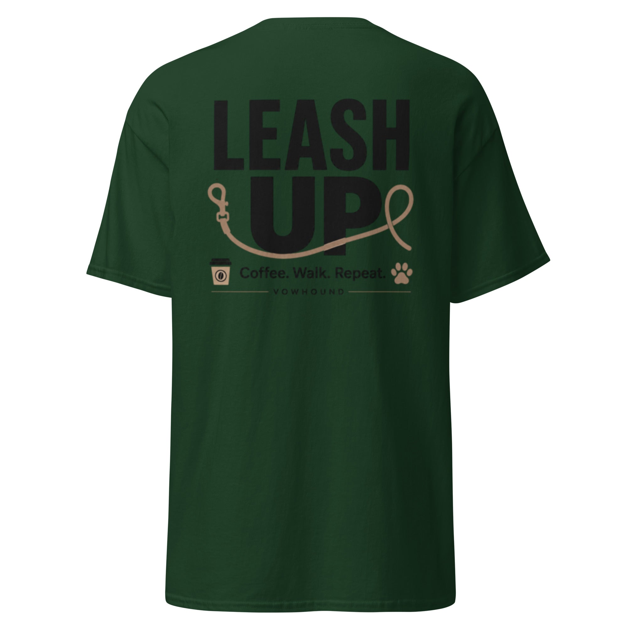 Forest green VOWHOUND Canine Crew back-print T-shirt back view