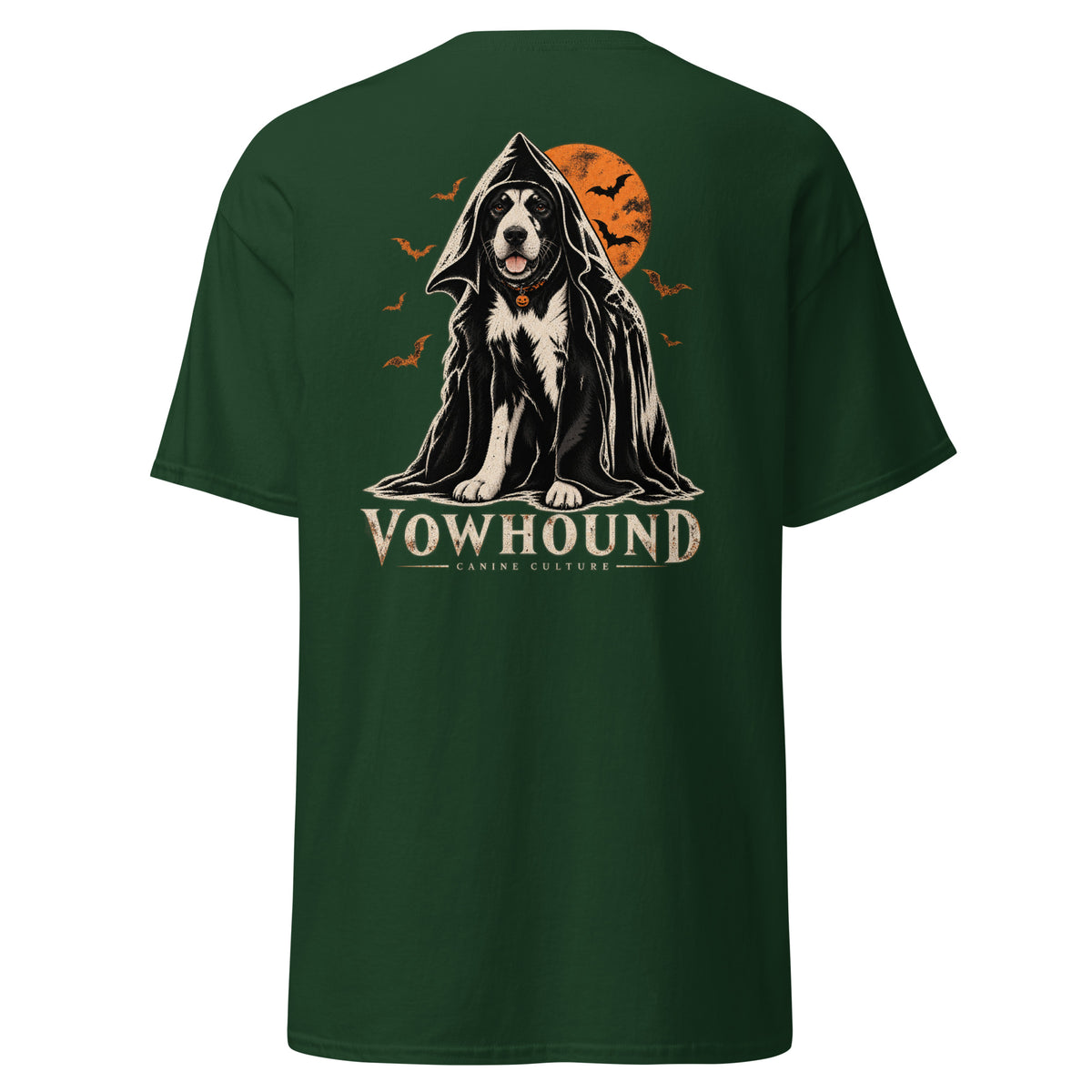Forest Green Canine Culture Moonlit Dog Halloween T-Shirt product mockup