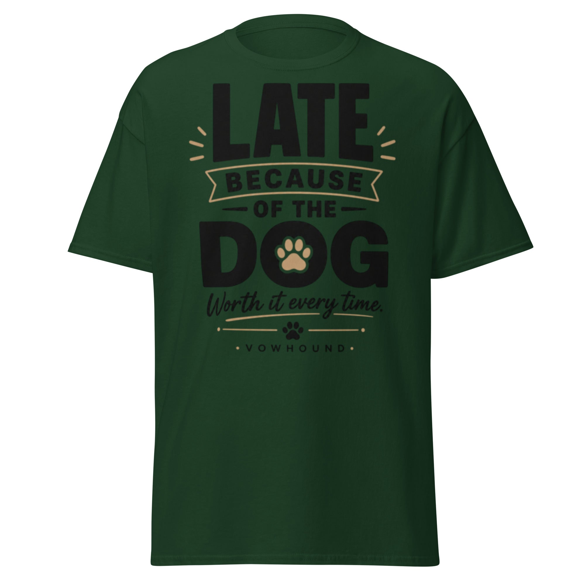 Forest green Rottweiler Loyal by Nature graphic T-shirt front view