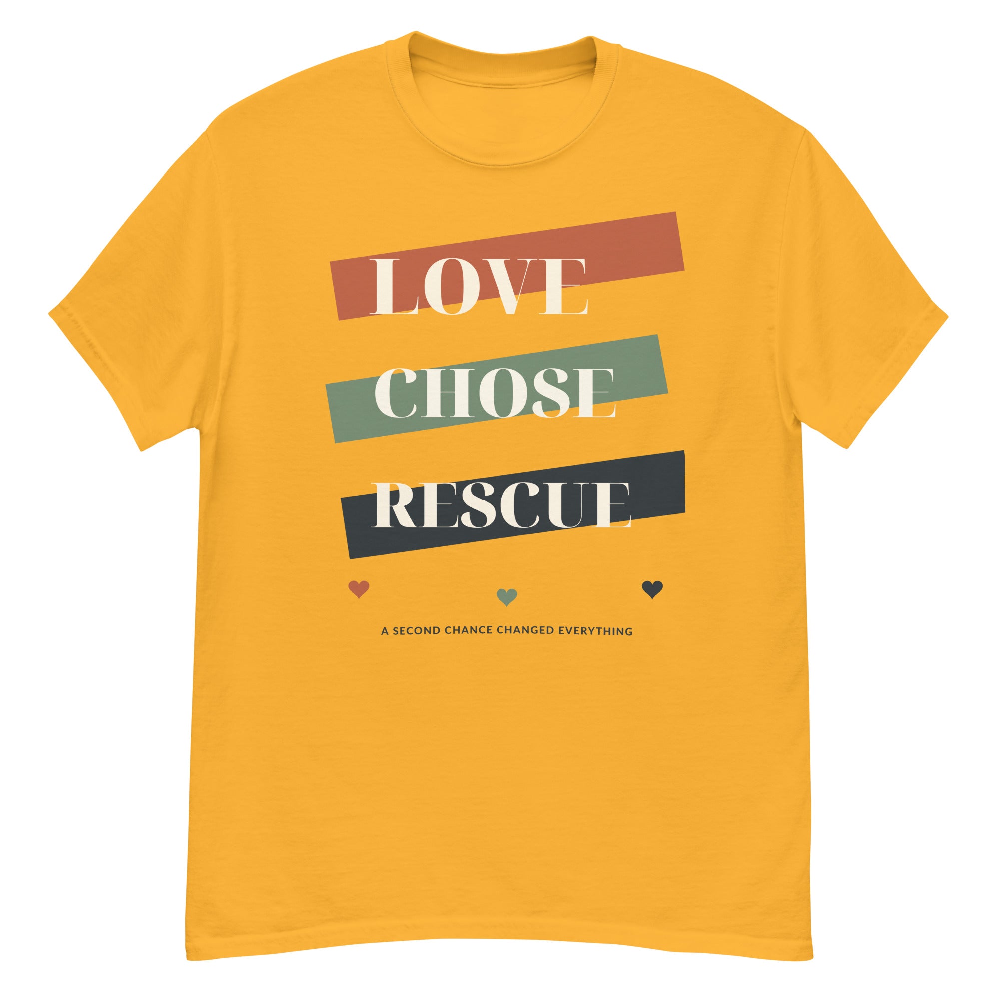 Gold VOWHOUND Pack Leader graphic T-shirt alternate front view