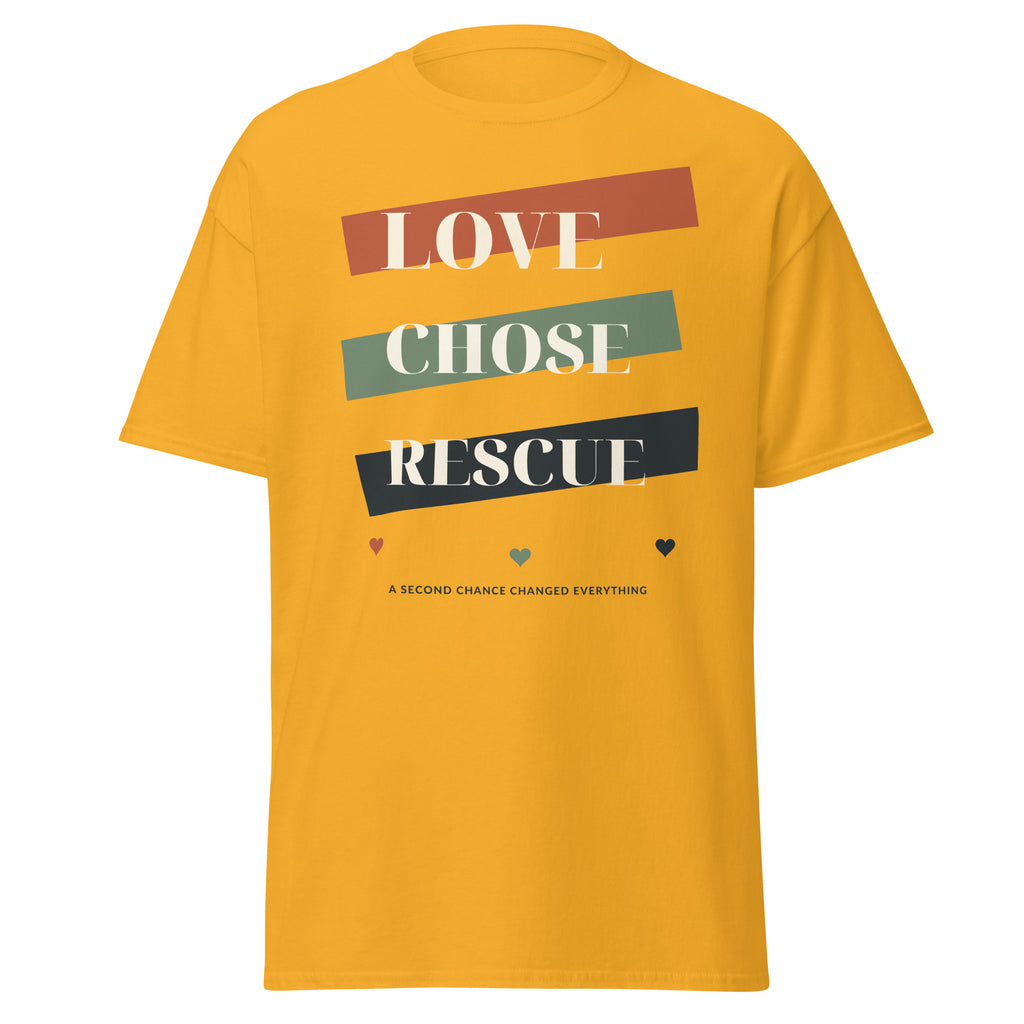 Gold VOWHOUND Pack Leader graphic T-shirt front view