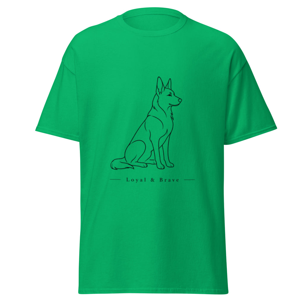 Irish green German Shepherd T-shirt front view