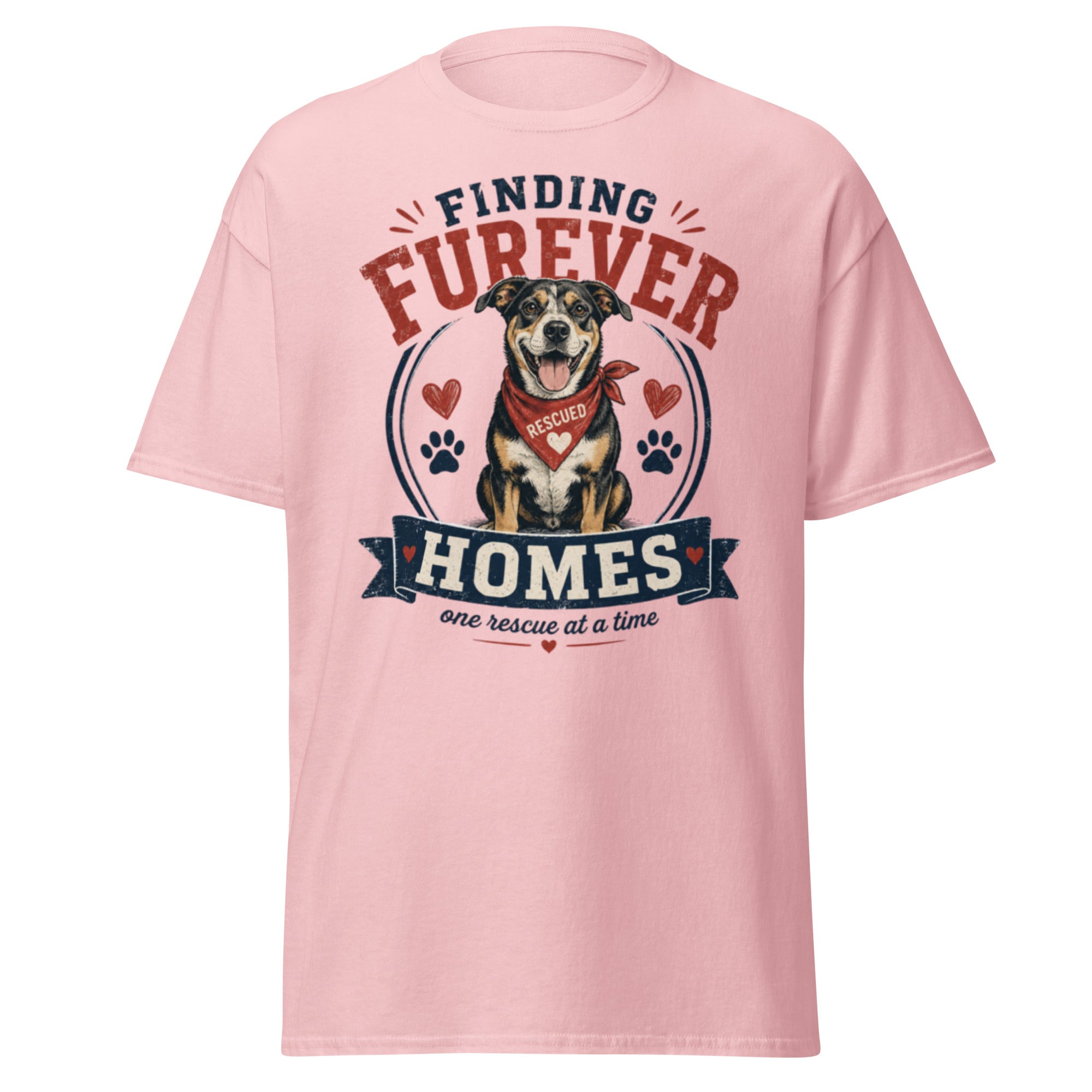 Light pink VOWHOUND Canine Club graphic T-shirt front view