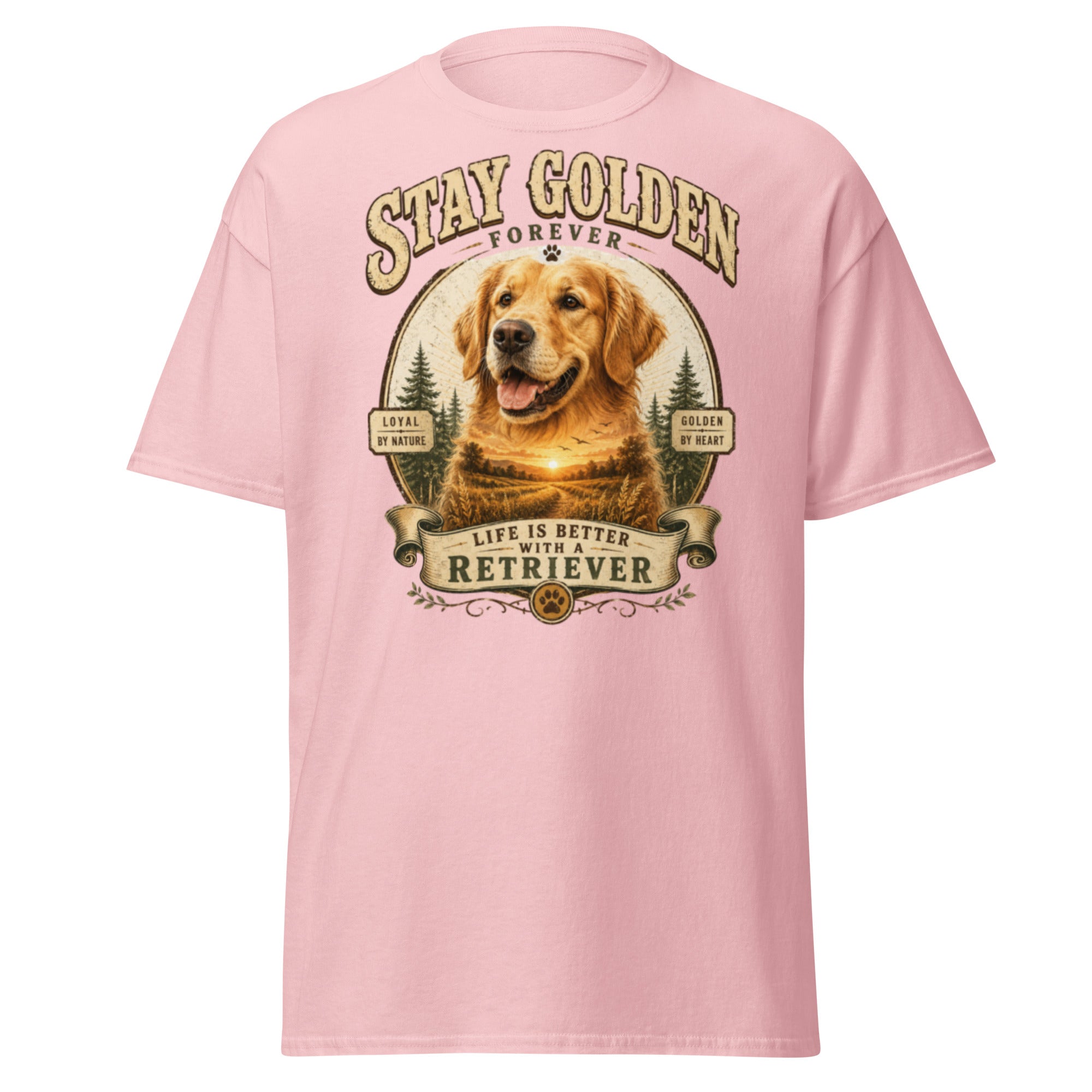 Light pink VOWHOUND Canine Everyday graphic T-shirt front view