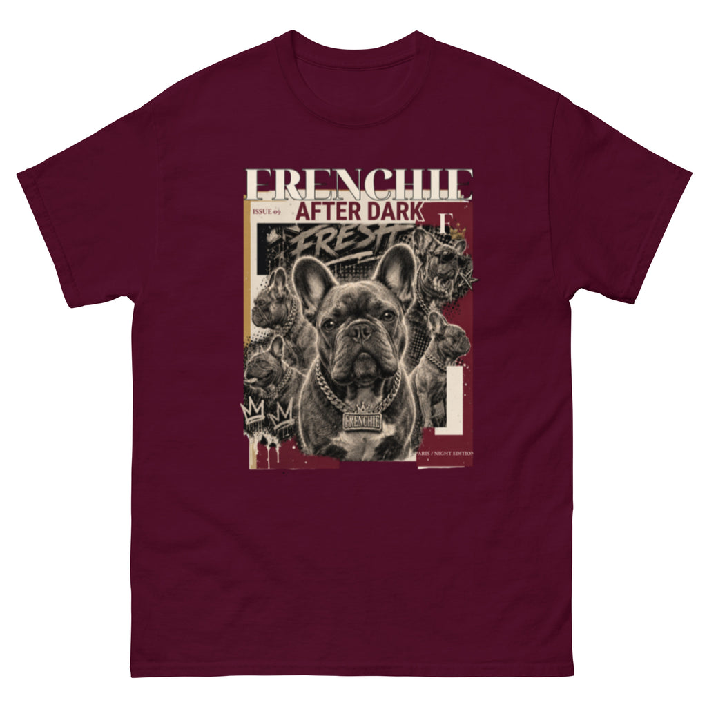 Maroon Bulldog dog lover T-shirt