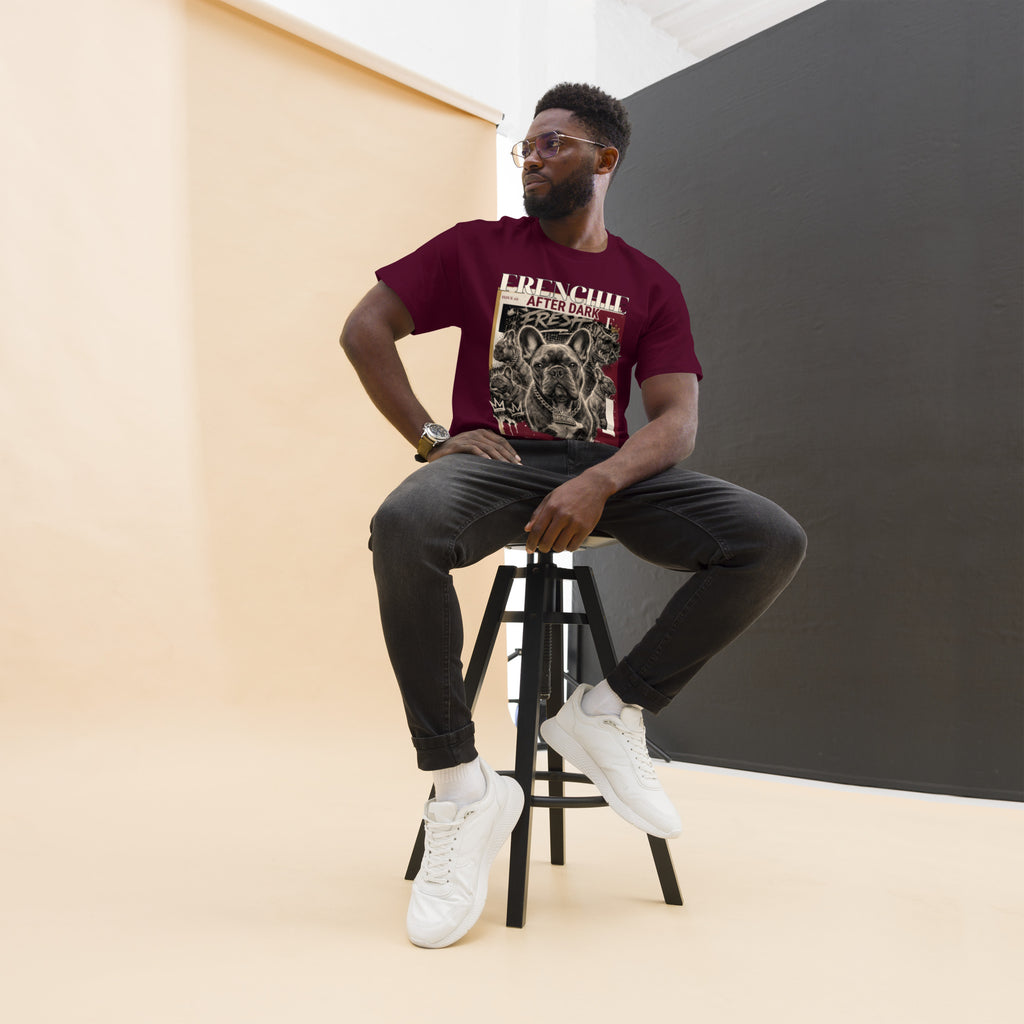Maroon Bulldog T-shirt lifestyle front view