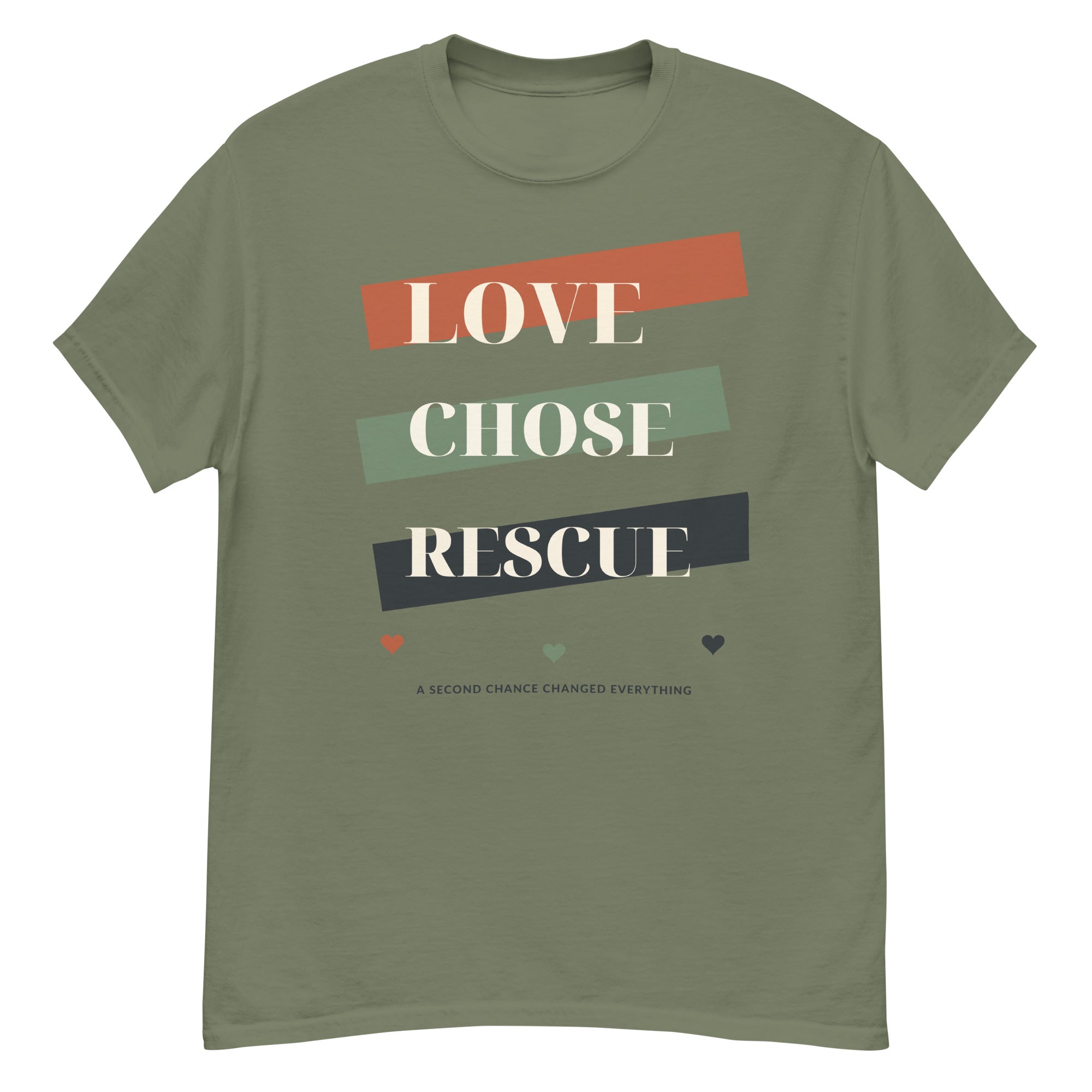 Military green VOWHOUND Pack Leader graphic T-shirt alternate front view