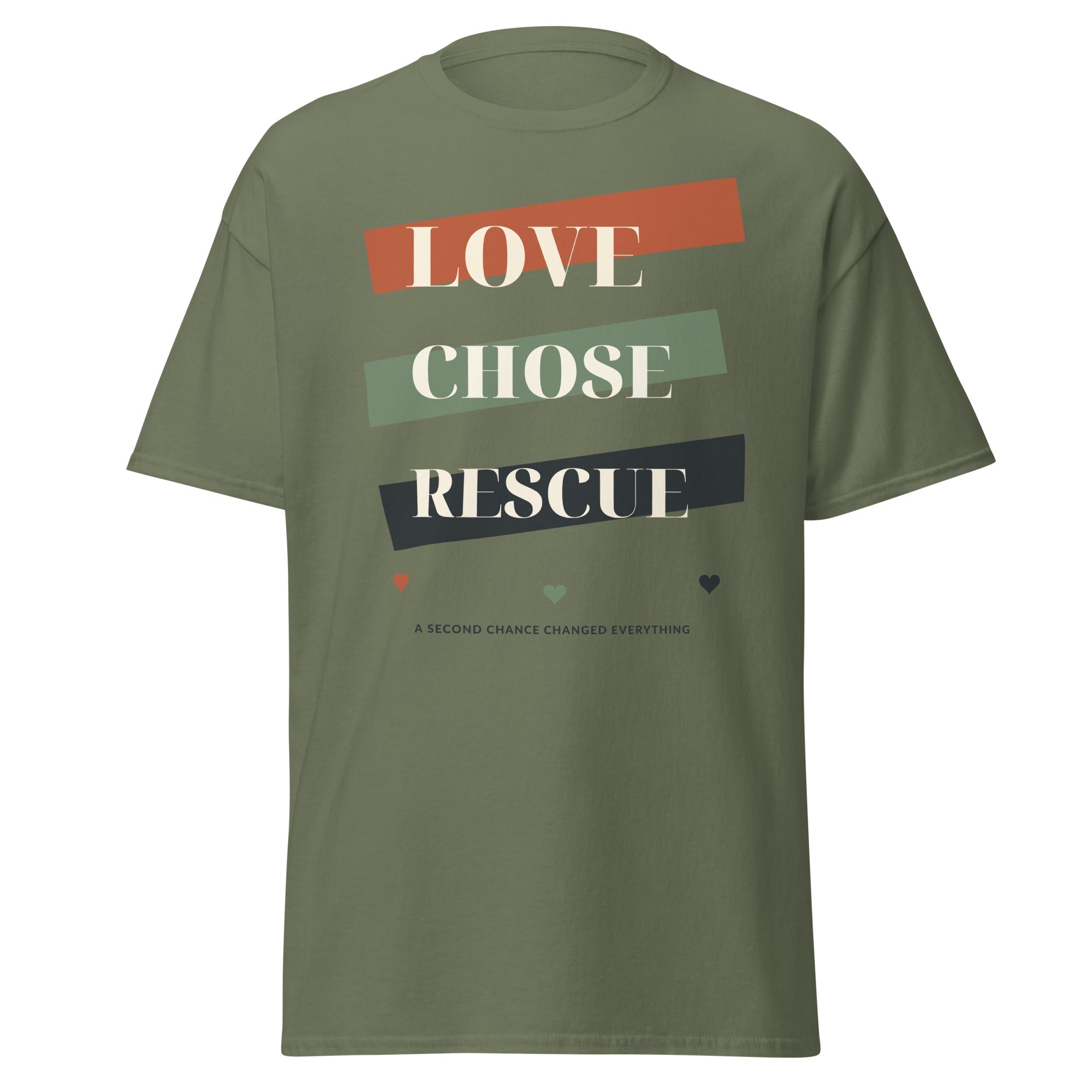 Military green VOWHOUND Pack Leader graphic T-shirt front view