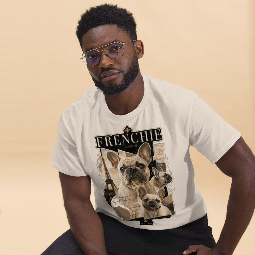 Natural Frenchie Classic T-shirt lifestyle front view