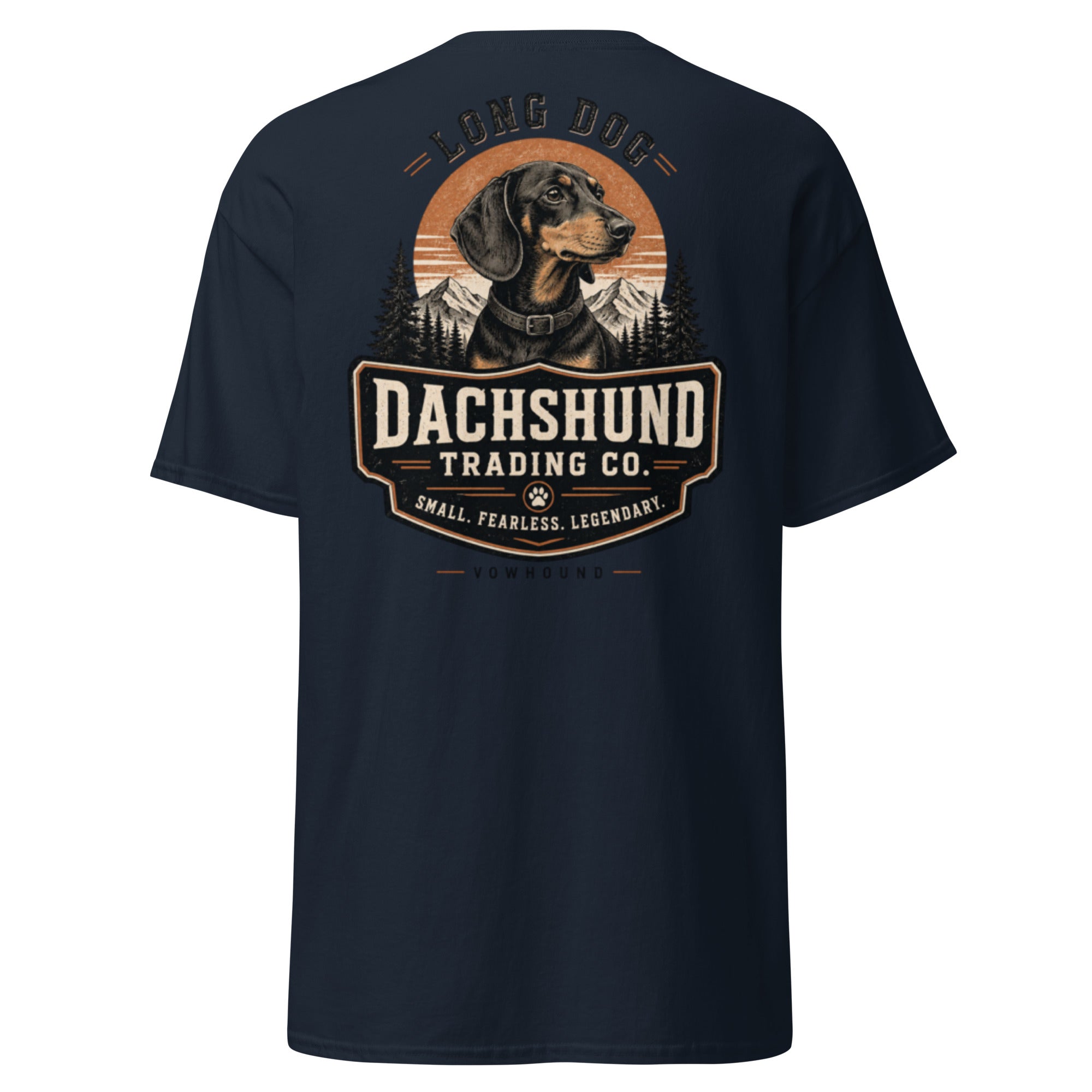 VOWHOUND Dachshund Hound Culture Back-Print T-Shirt back-print product view