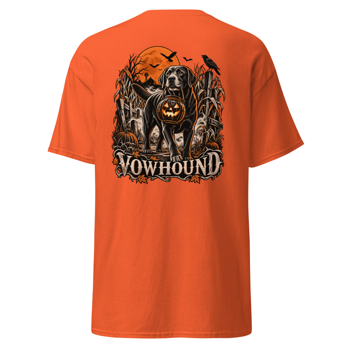 Orange Moonlight Watch Halloween Dog T-Shirt product mockup