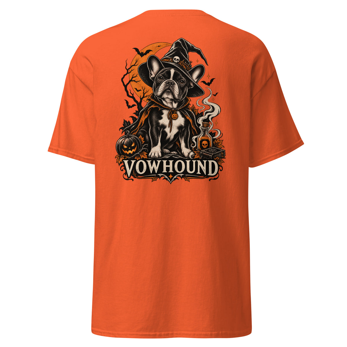 Orange Pumpkin Night Halloween Dog T-Shirt product mockup