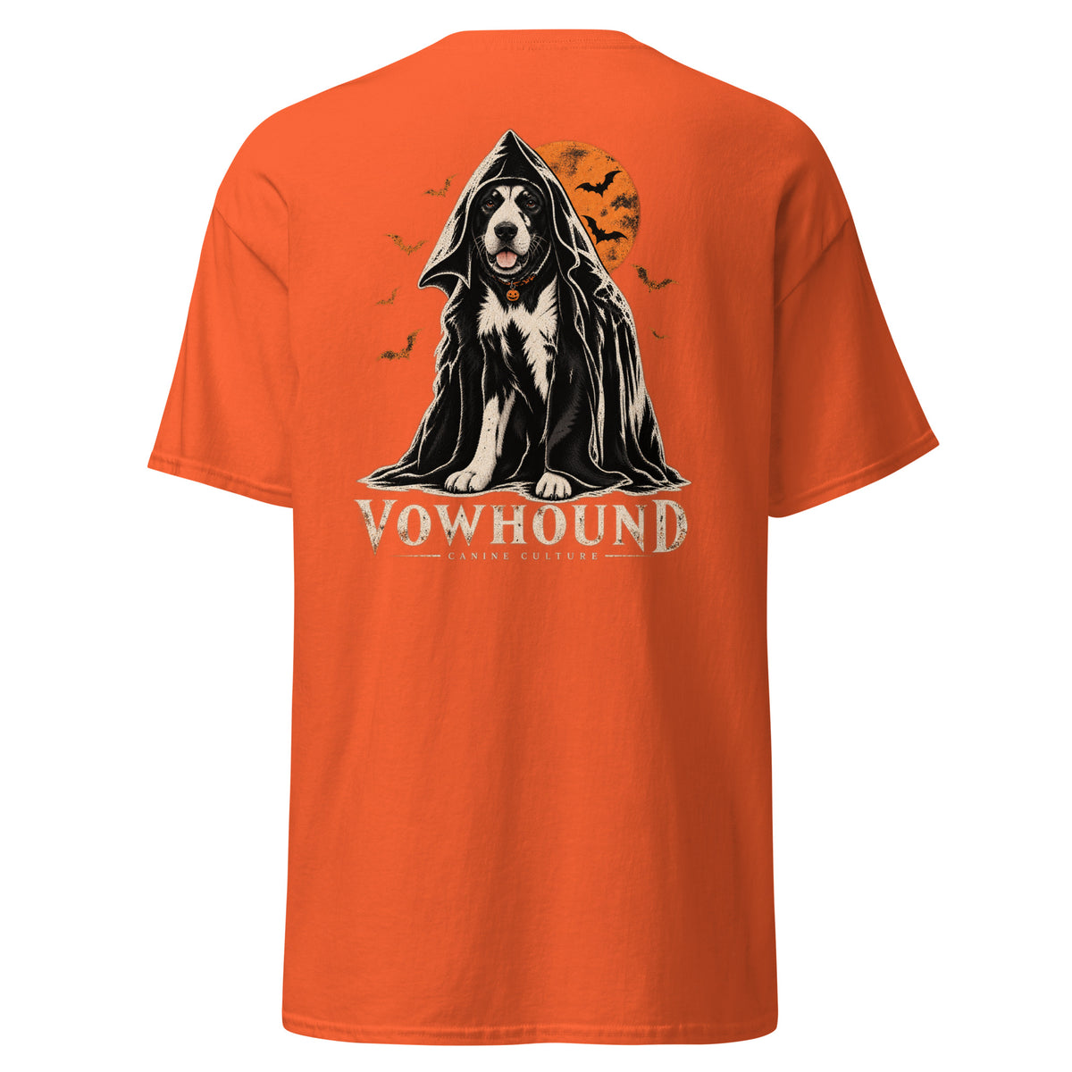 Orange Canine Culture Moonlit Dog Halloween T-Shirt product mockup