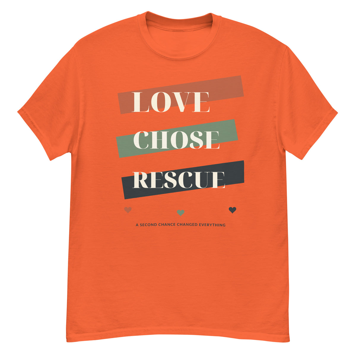 Orange VOWHOUND Pack Leader graphic T-shirt alternate front view