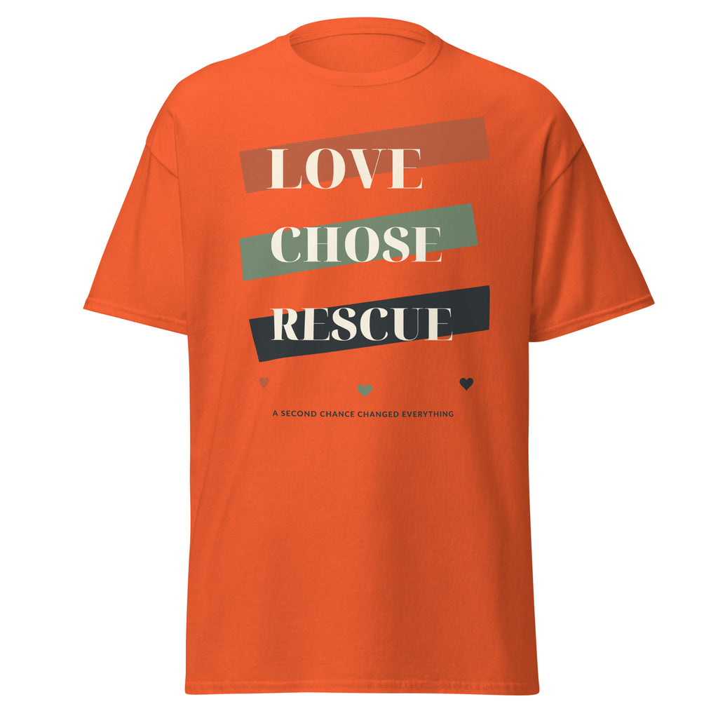Orange VOWHOUND Pack Leader graphic T-shirt front view
