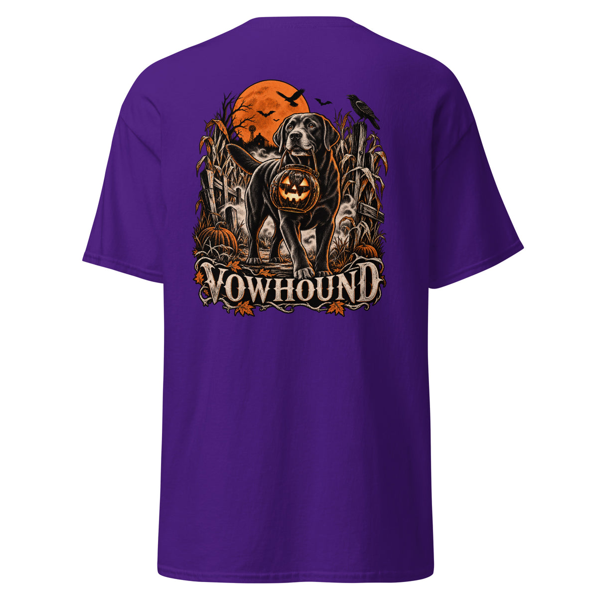 Purple Moonlight Watch Halloween Dog T-Shirt product mockup