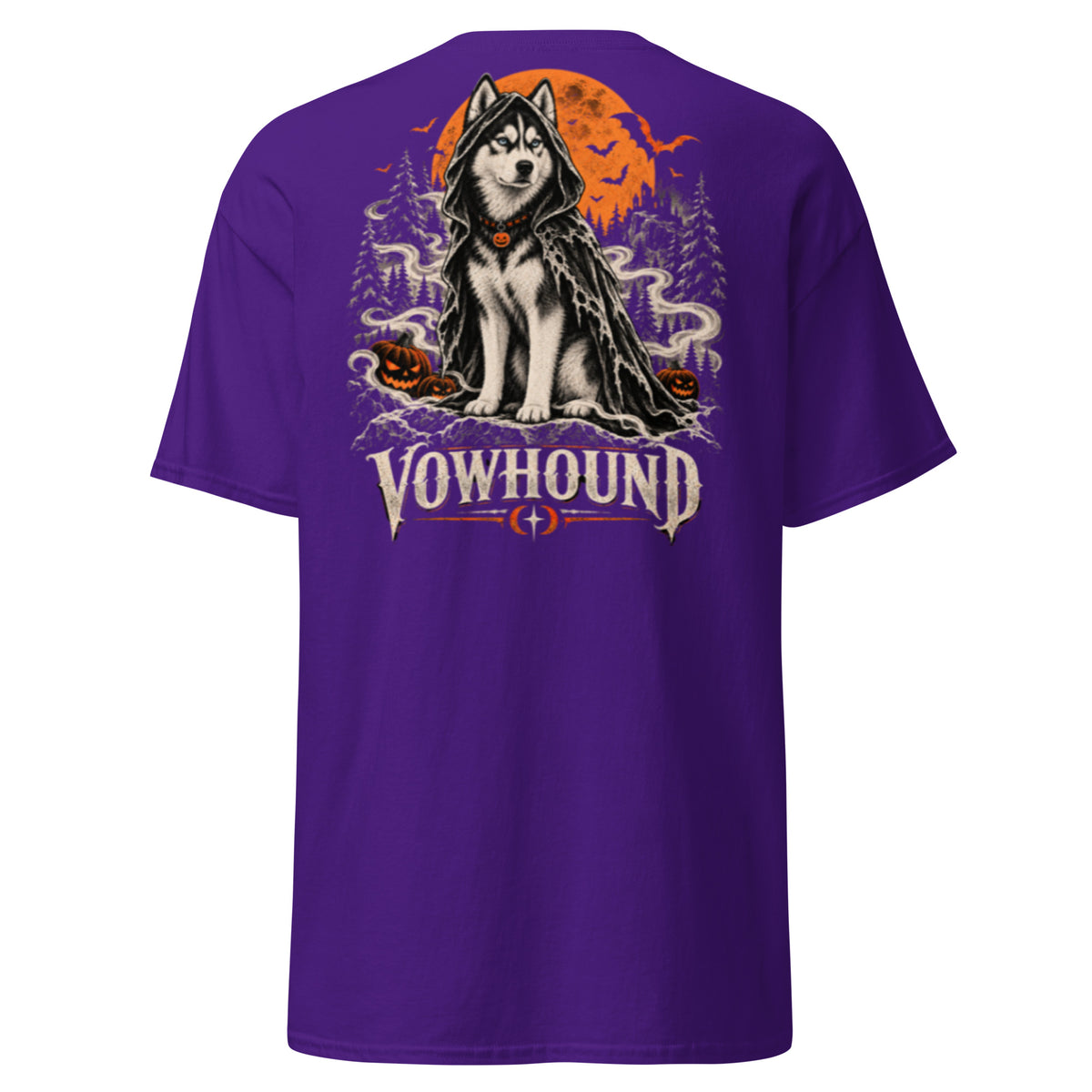 Purple Midnight Hound Halloween Dog T-Shirt product mockup