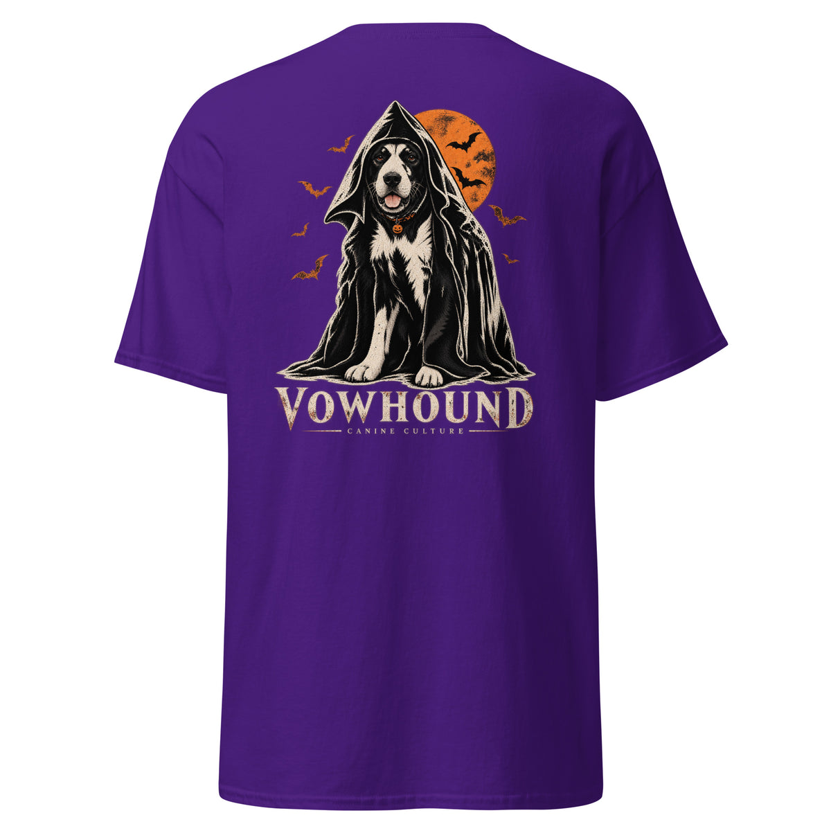 Purple Canine Culture Moonlit Dog Halloween T-Shirt product mockup