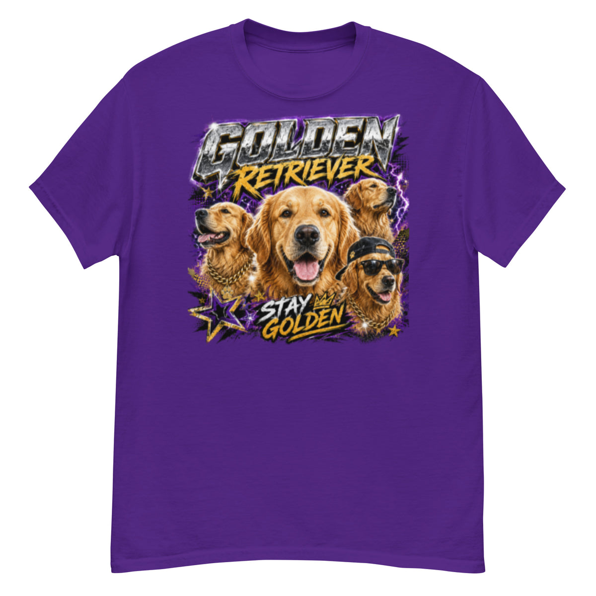 Purple VOWHOUND Lightning dog lover T-shirt