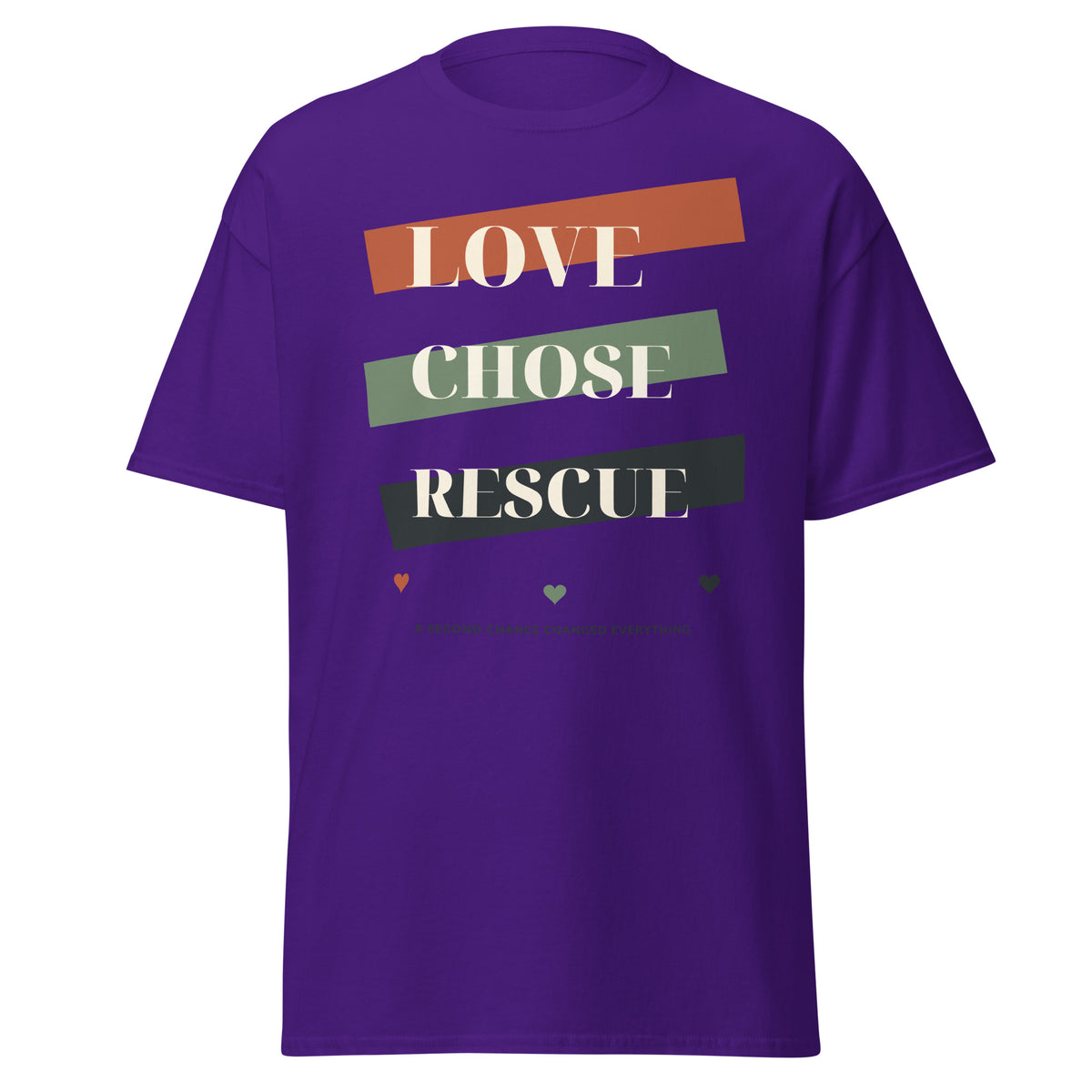 Purple VOWHOUND Pack Leader graphic T-shirt front view