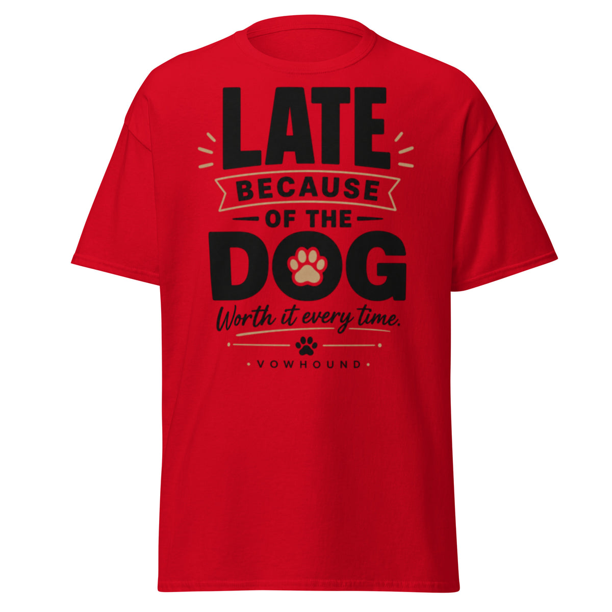 Red Rottweiler Loyal by Nature graphic T-shirt front view