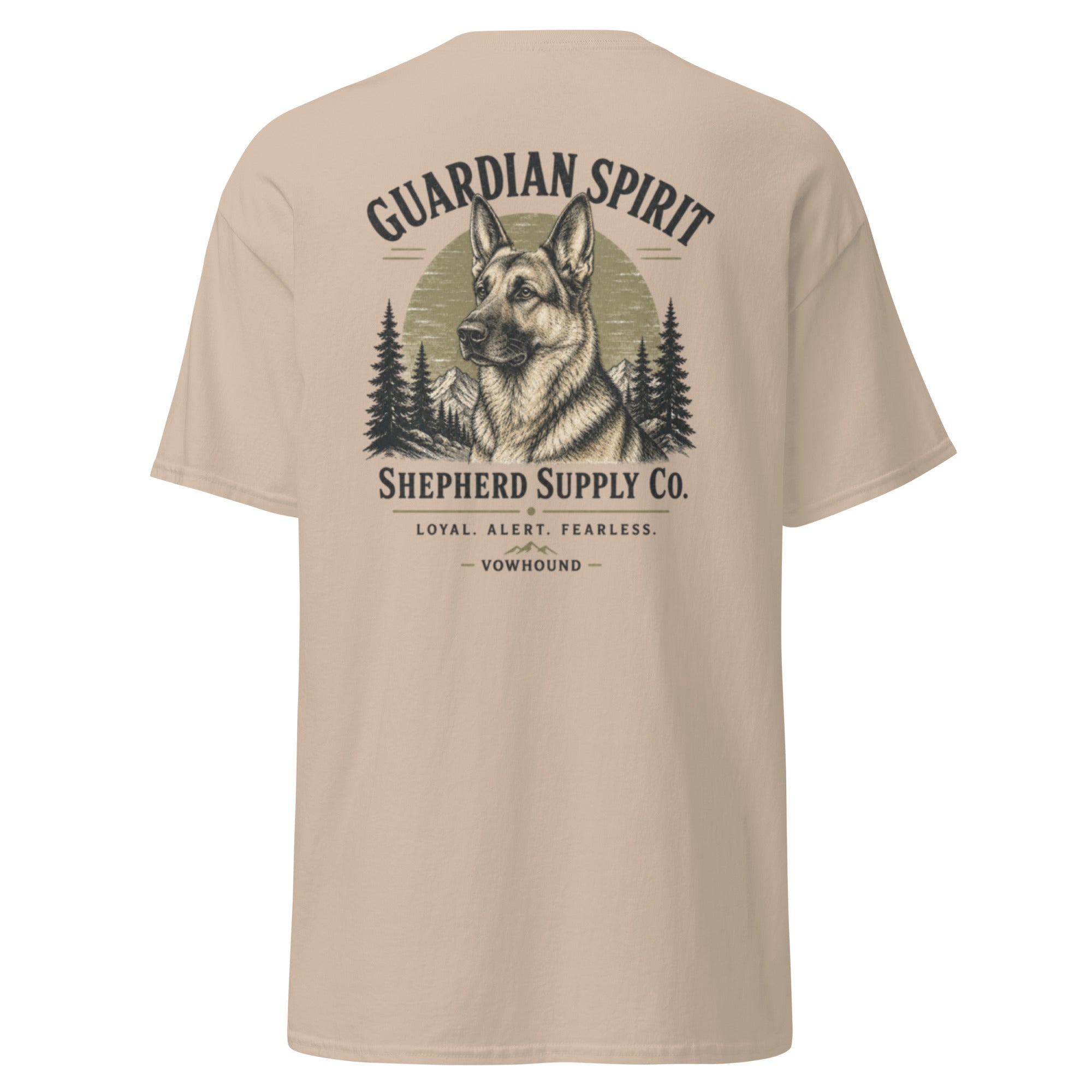 Sand VOWHOUND Canine Legacy back-print T-shirt back view