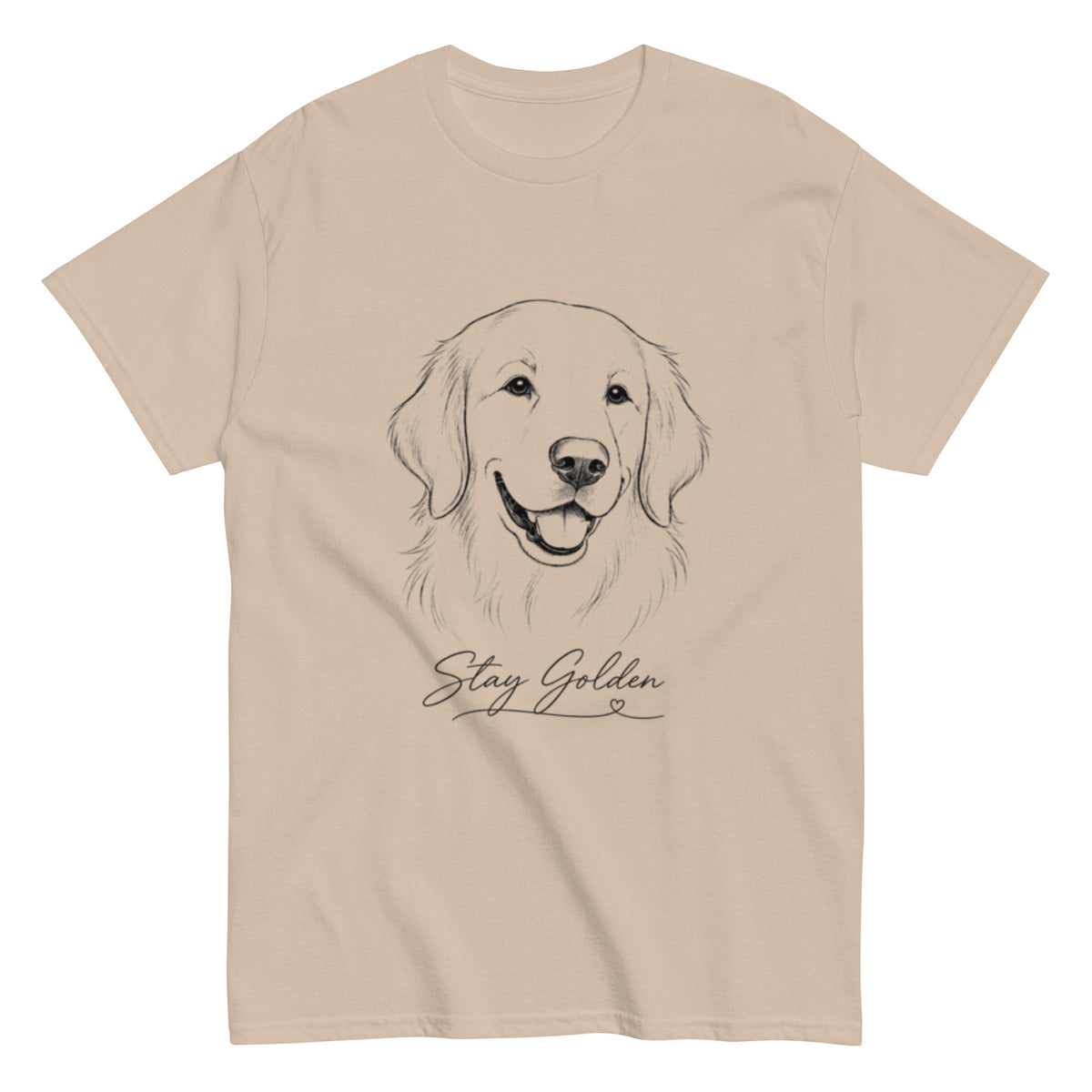 Sand VOWHOUND Classic dog lover T-shirt front view
