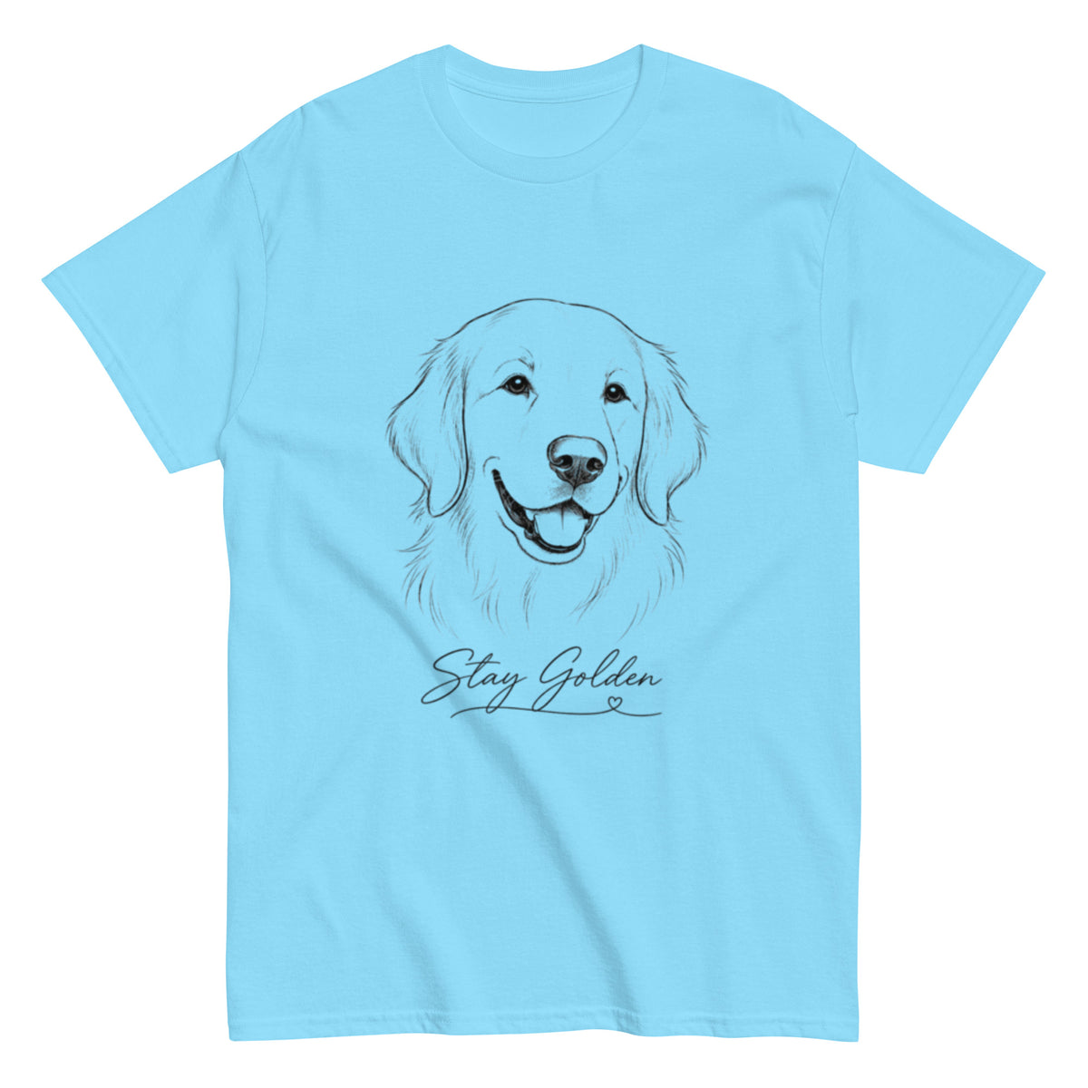 Sky blue VOWHOUND Classic dog lover T-shirt front view