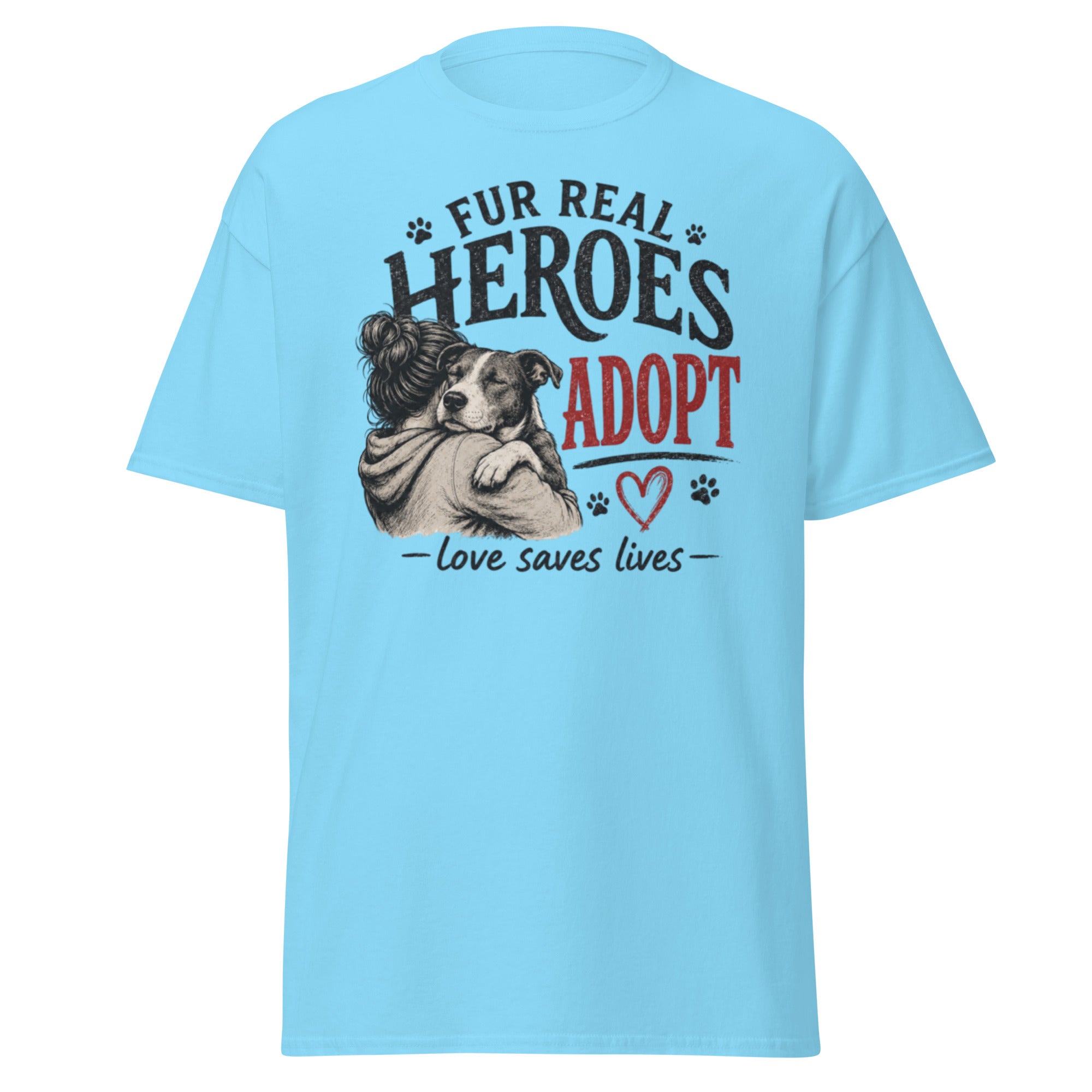 Sky blue VOWHOUND Best Friend graphic T-shirt front view