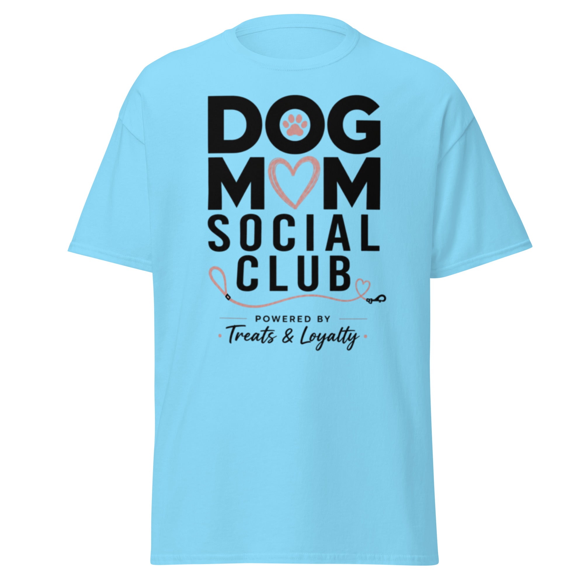 Sky blue VOWHOUND Canine Standard graphic T-shirt front view