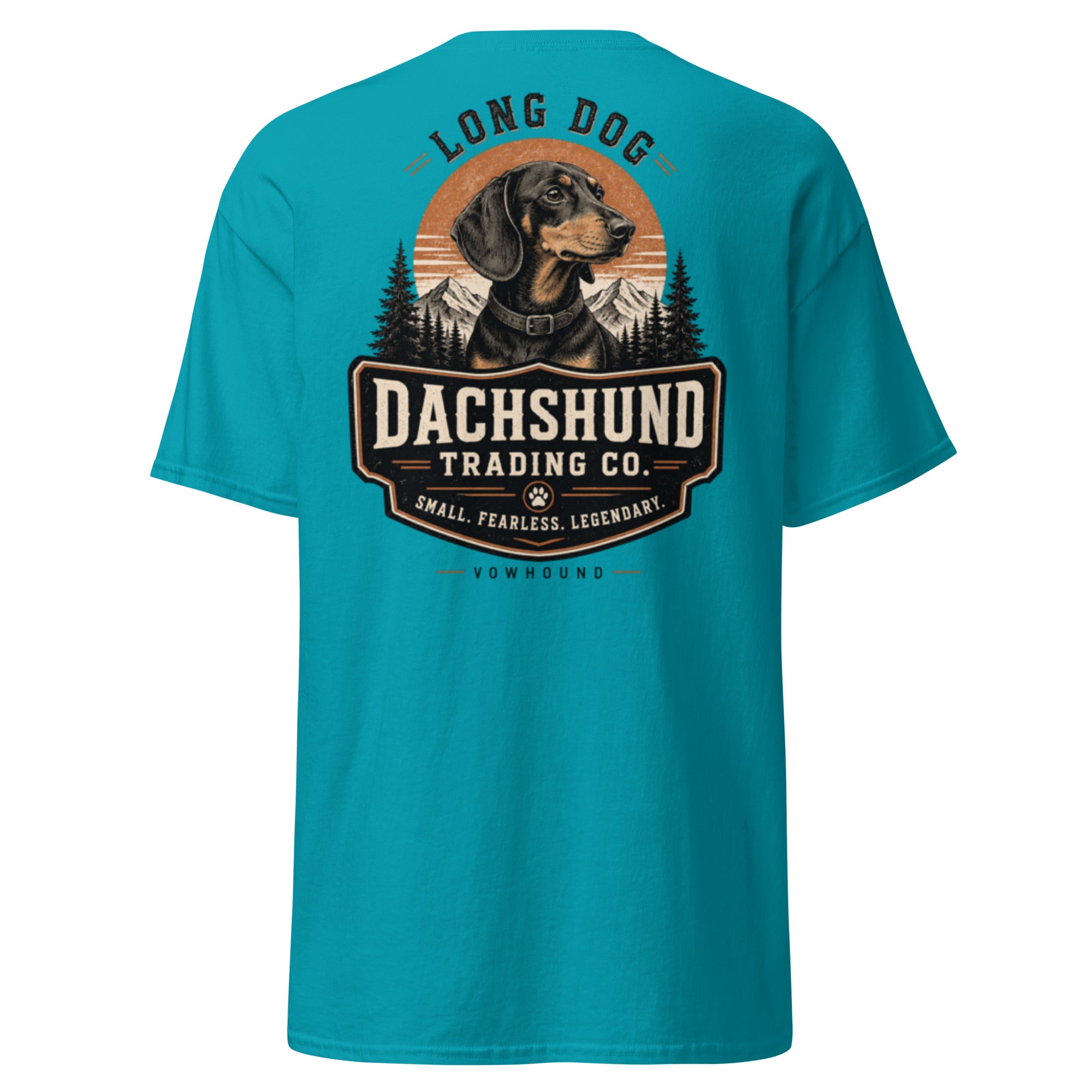 VOWHOUND Dachshund Hound Culture Back-Print T-Shirt product mockup