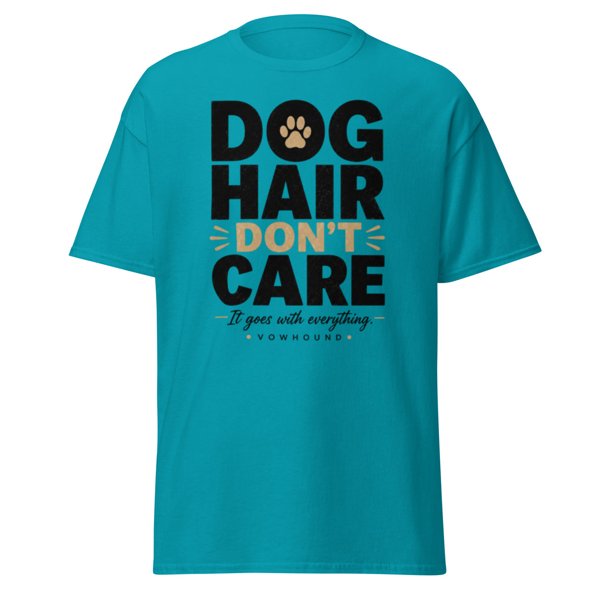 Tropical blue VOWHOUND Canine State graphic T-shirt front view