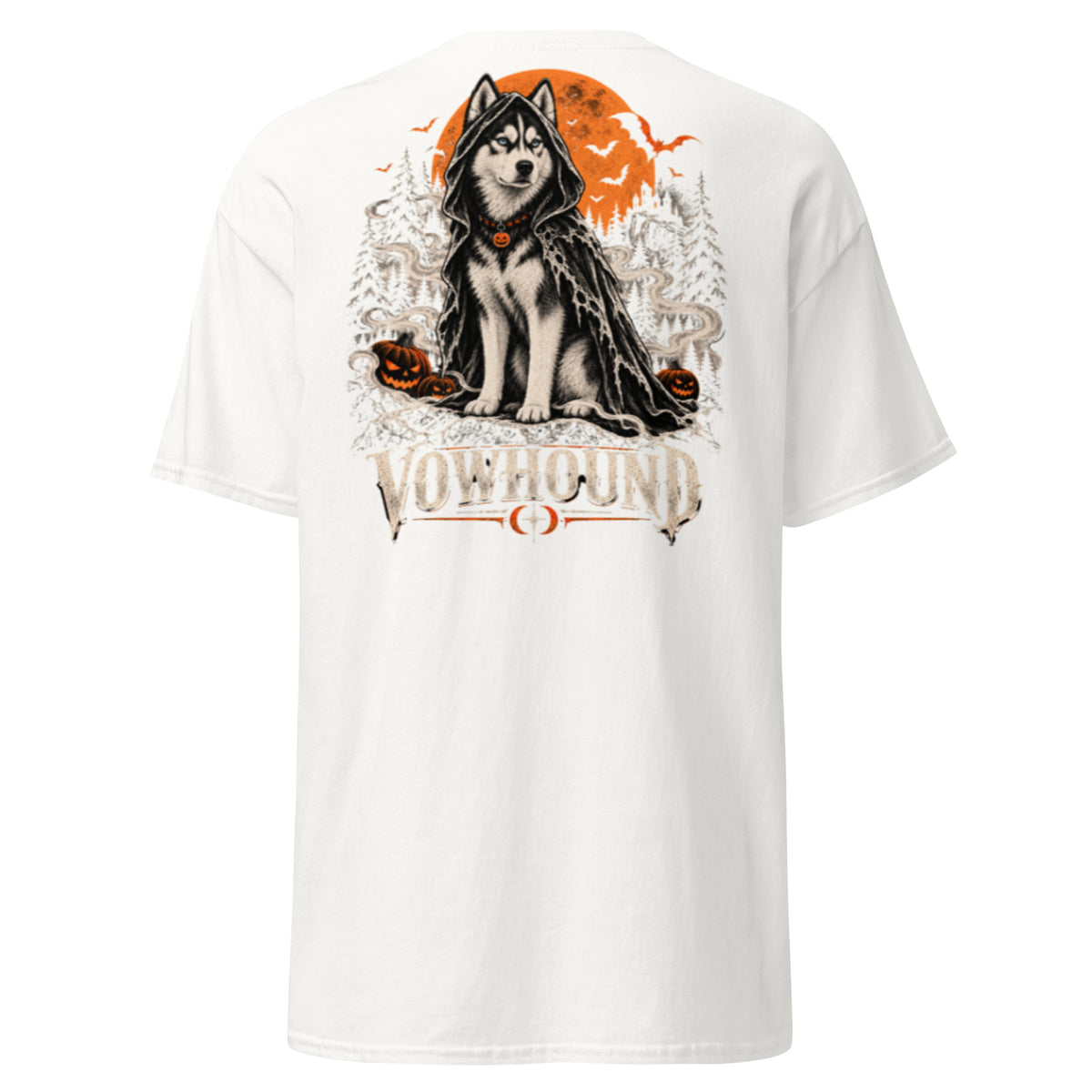 White Midnight Hound Halloween Dog T-Shirt product mockup