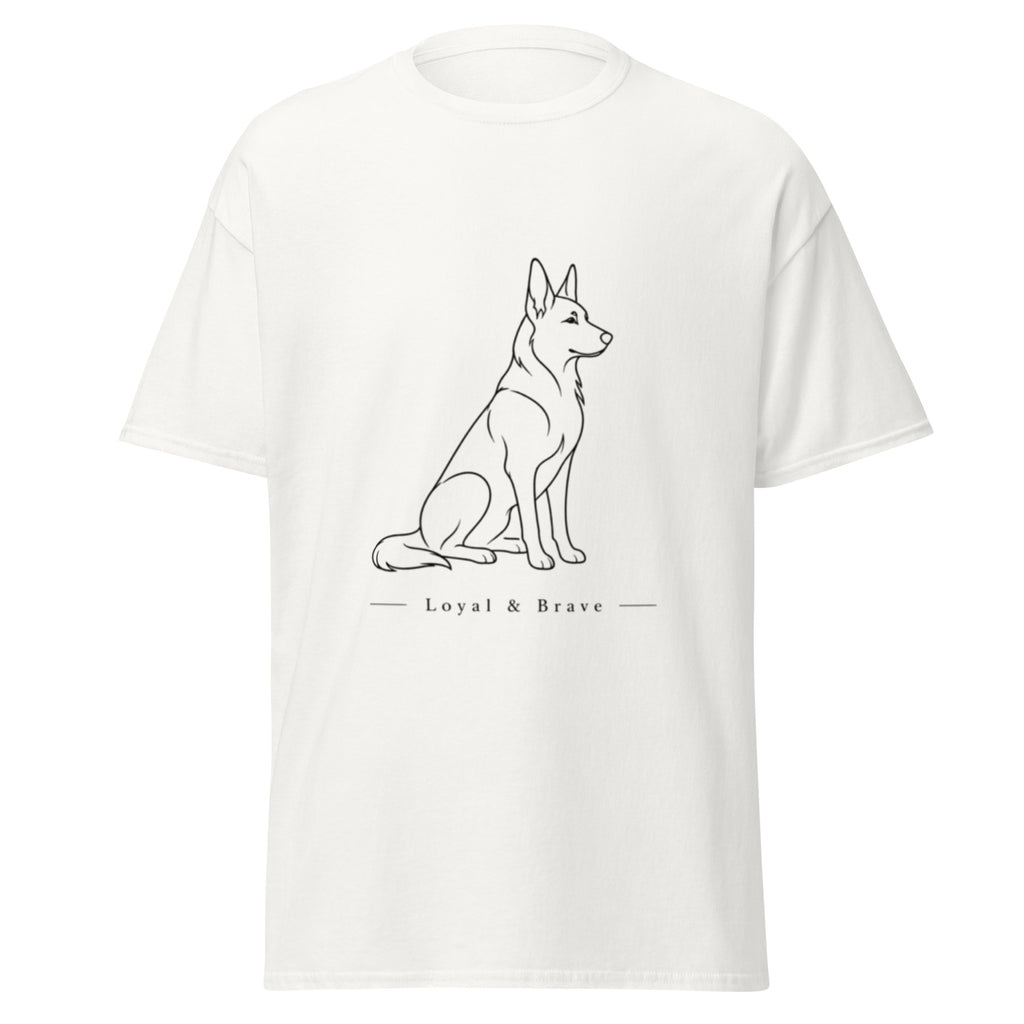 White German Shepherd T-shirt front view