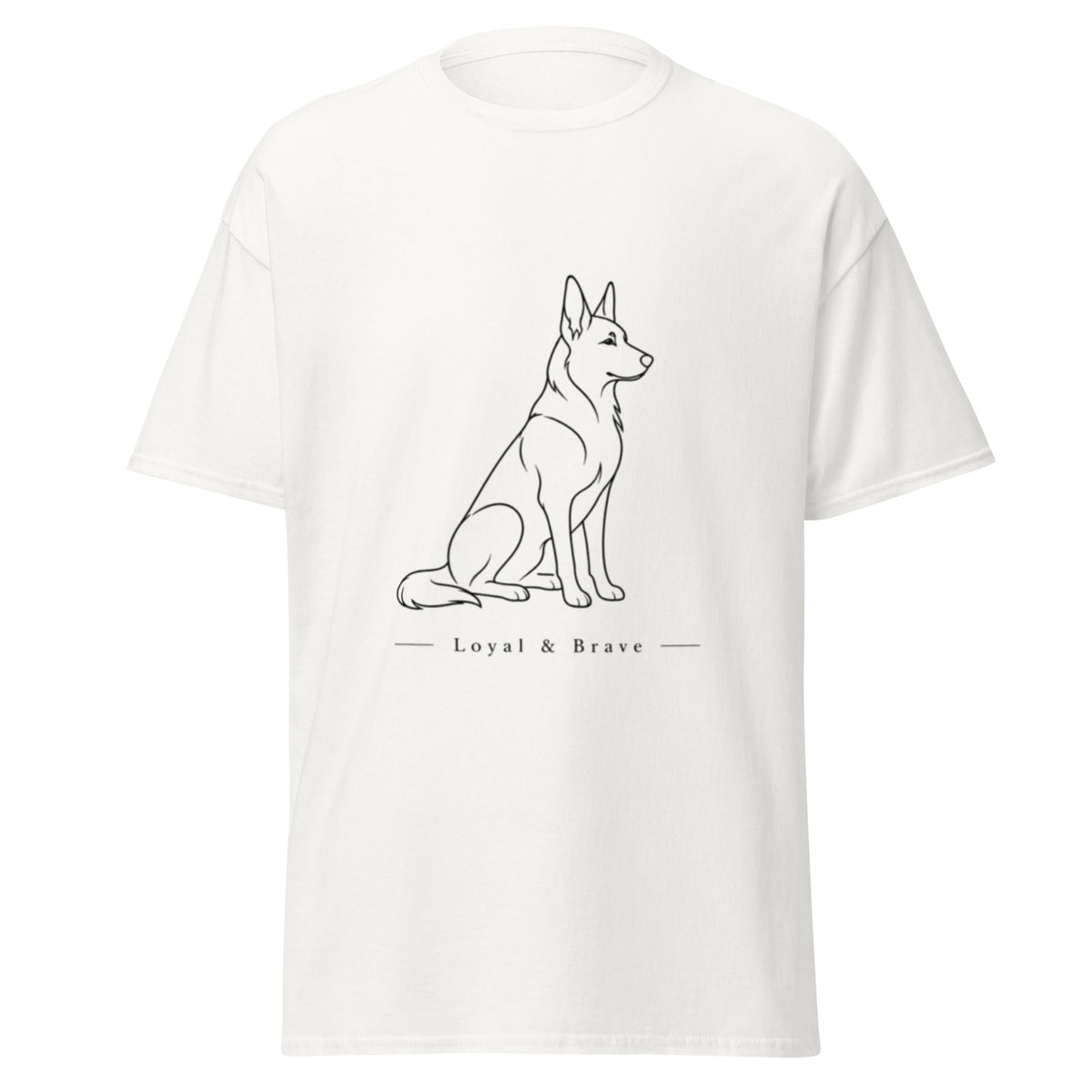 White German Shepherd T-shirt front view