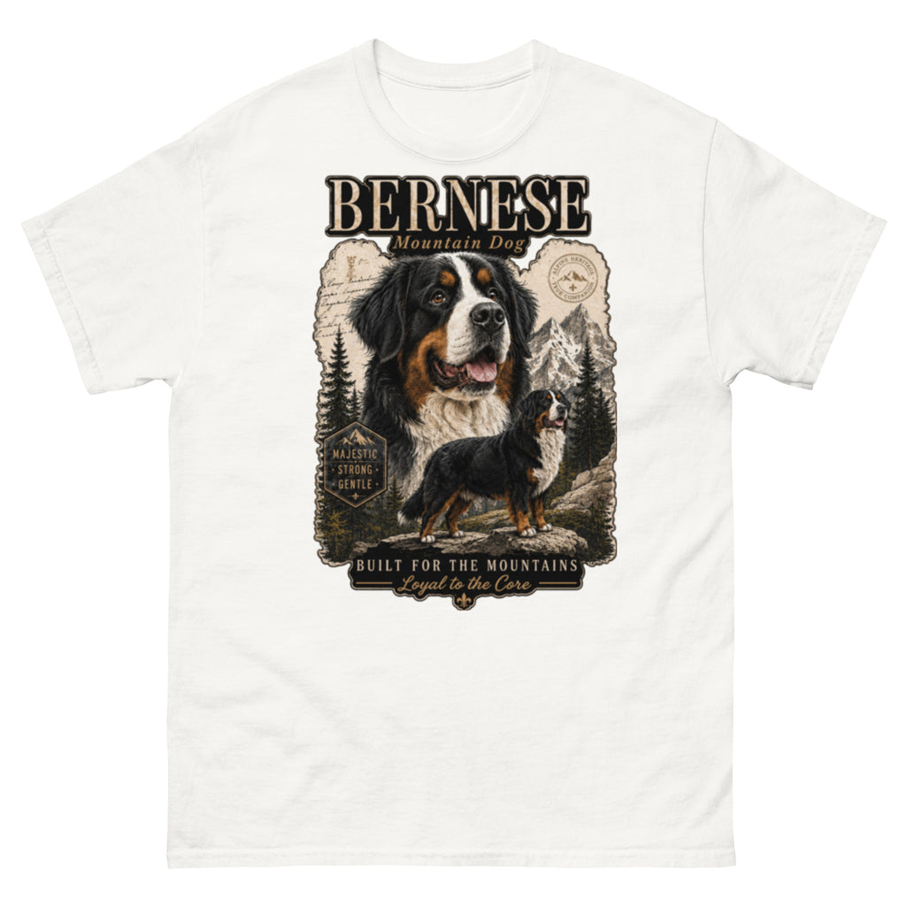 White Bernese Mountain Dog T-shirt alternate front view