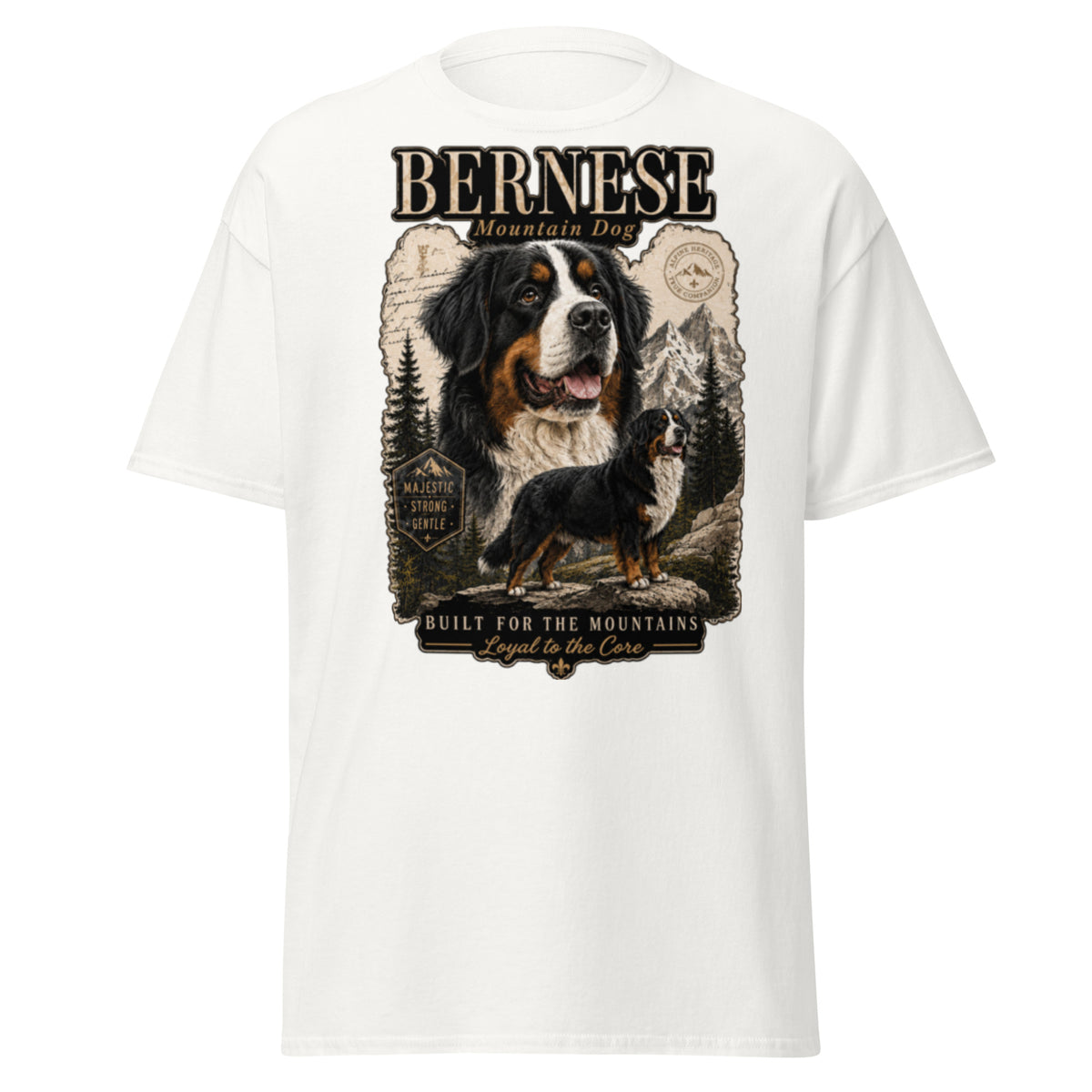 White Bernese Mountain Dog lover T-shirt