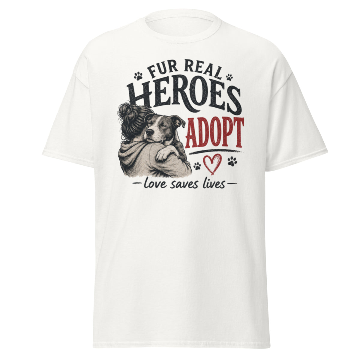 White VOWHOUND Best Friend graphic T-shirt front view