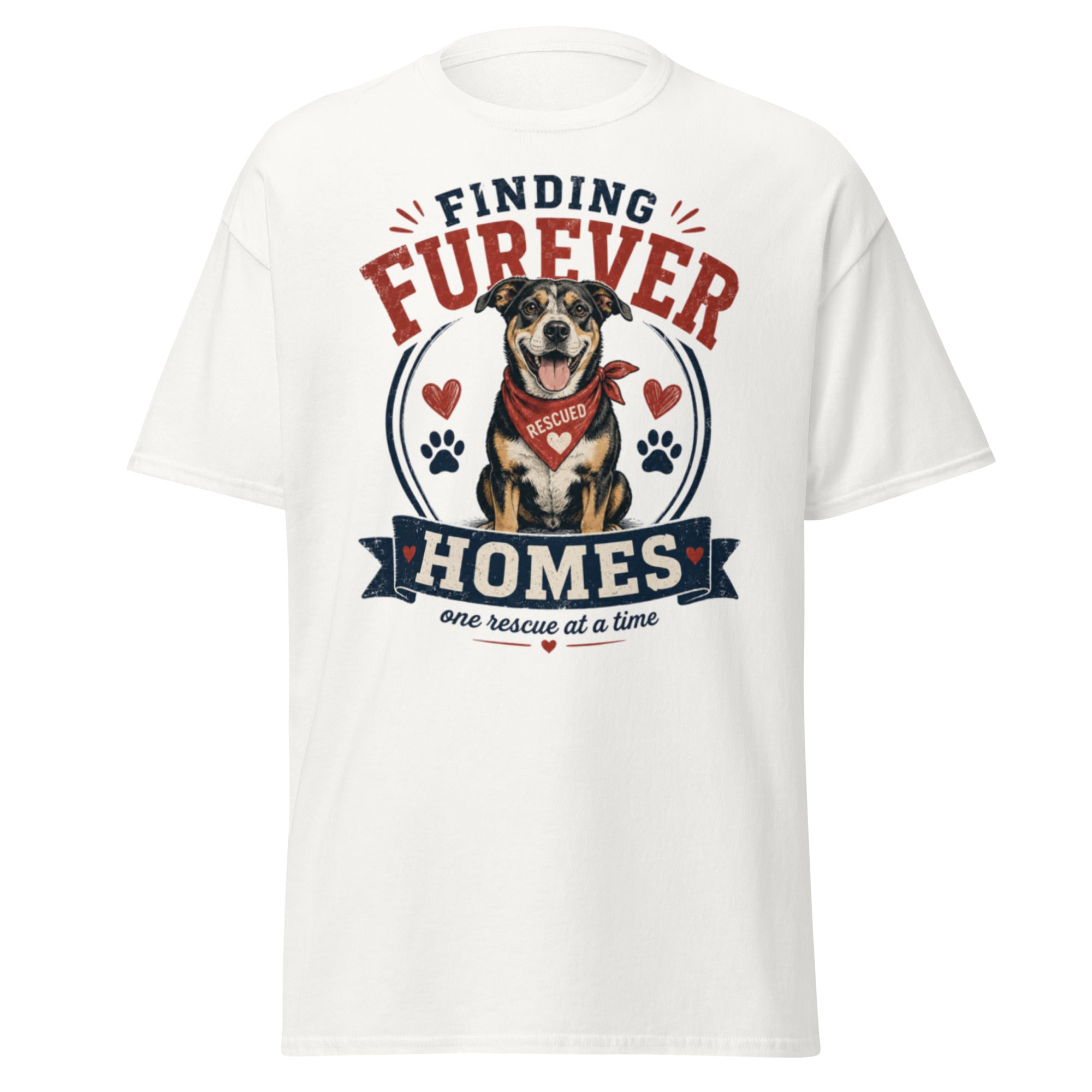 White VOWHOUND Canine Club graphic T-shirt front view