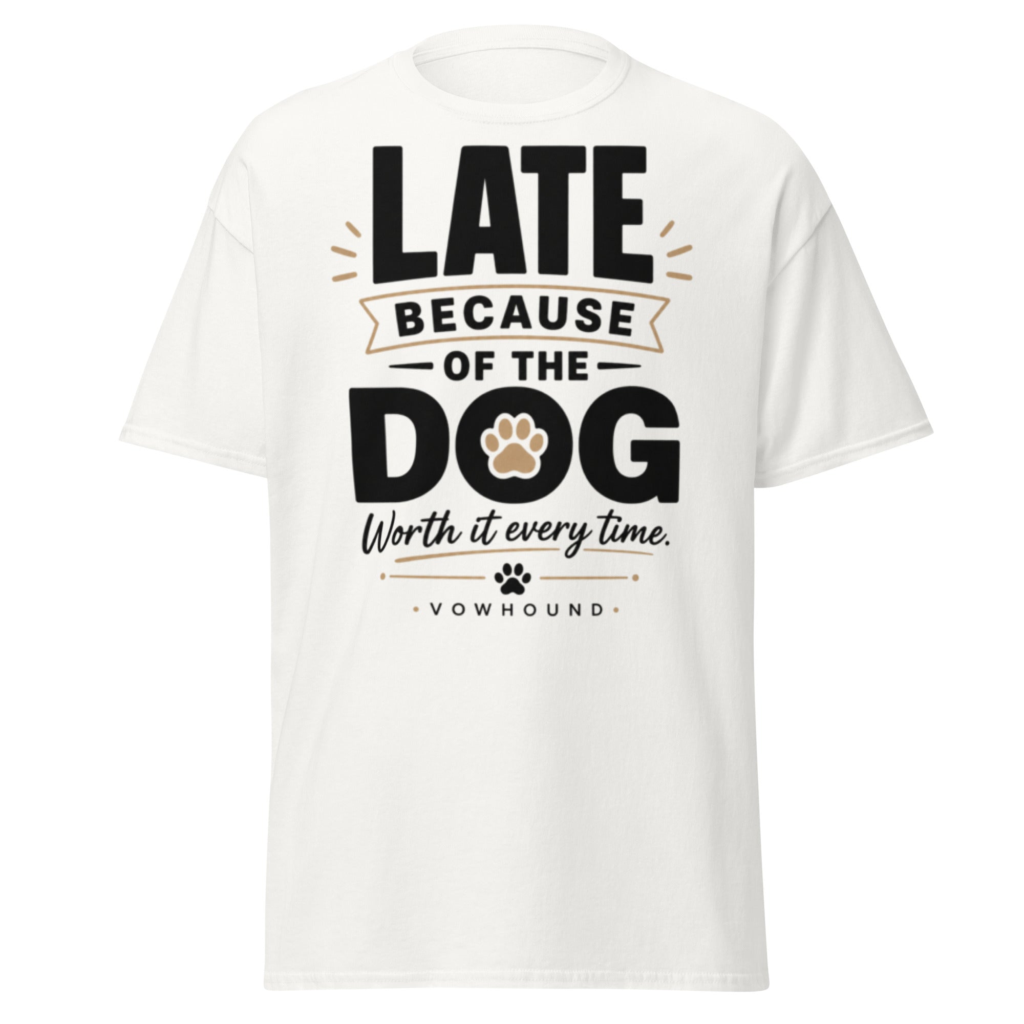 White Rottweiler Loyal by Nature graphic T-shirt front view